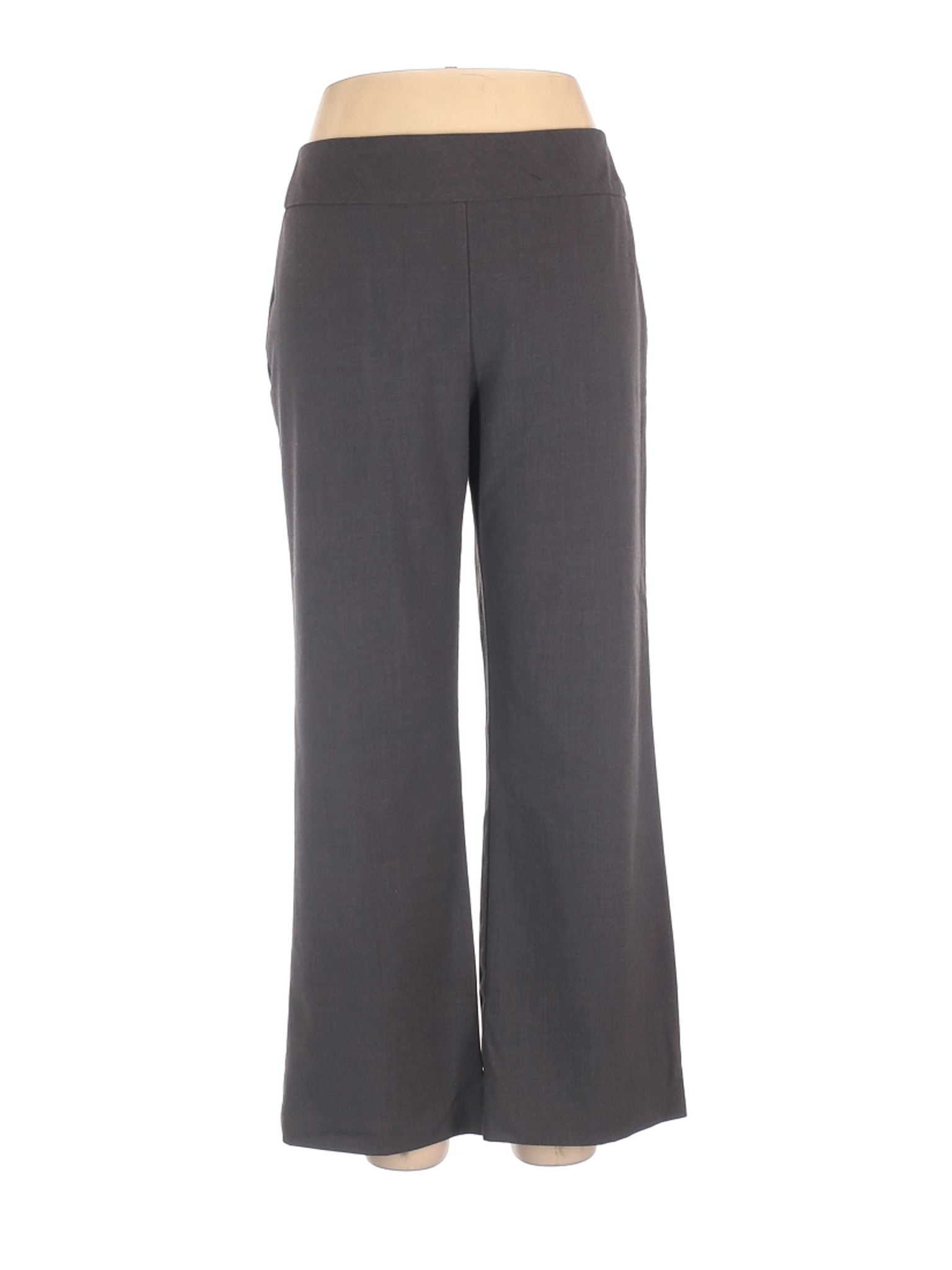 Roz & Ali Women Gray Dress Pants 14 Petites | eBay