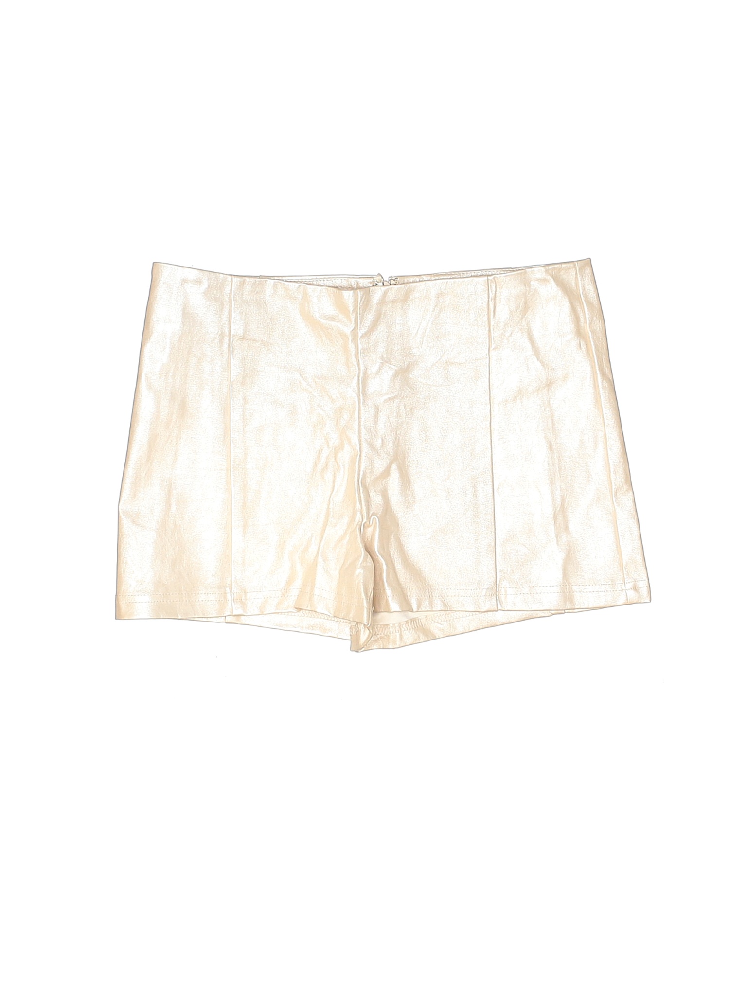 ivory leather shorts