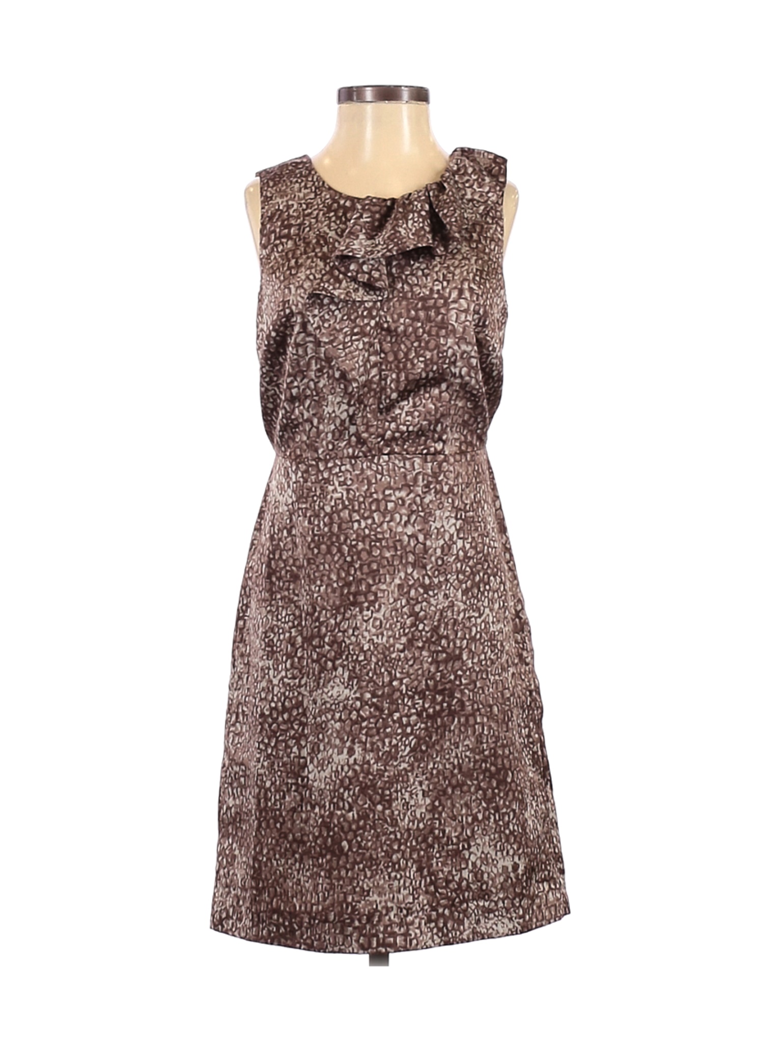 Ann Taylor LOFT Women Brown Casual Dress 0 Petites | eBay