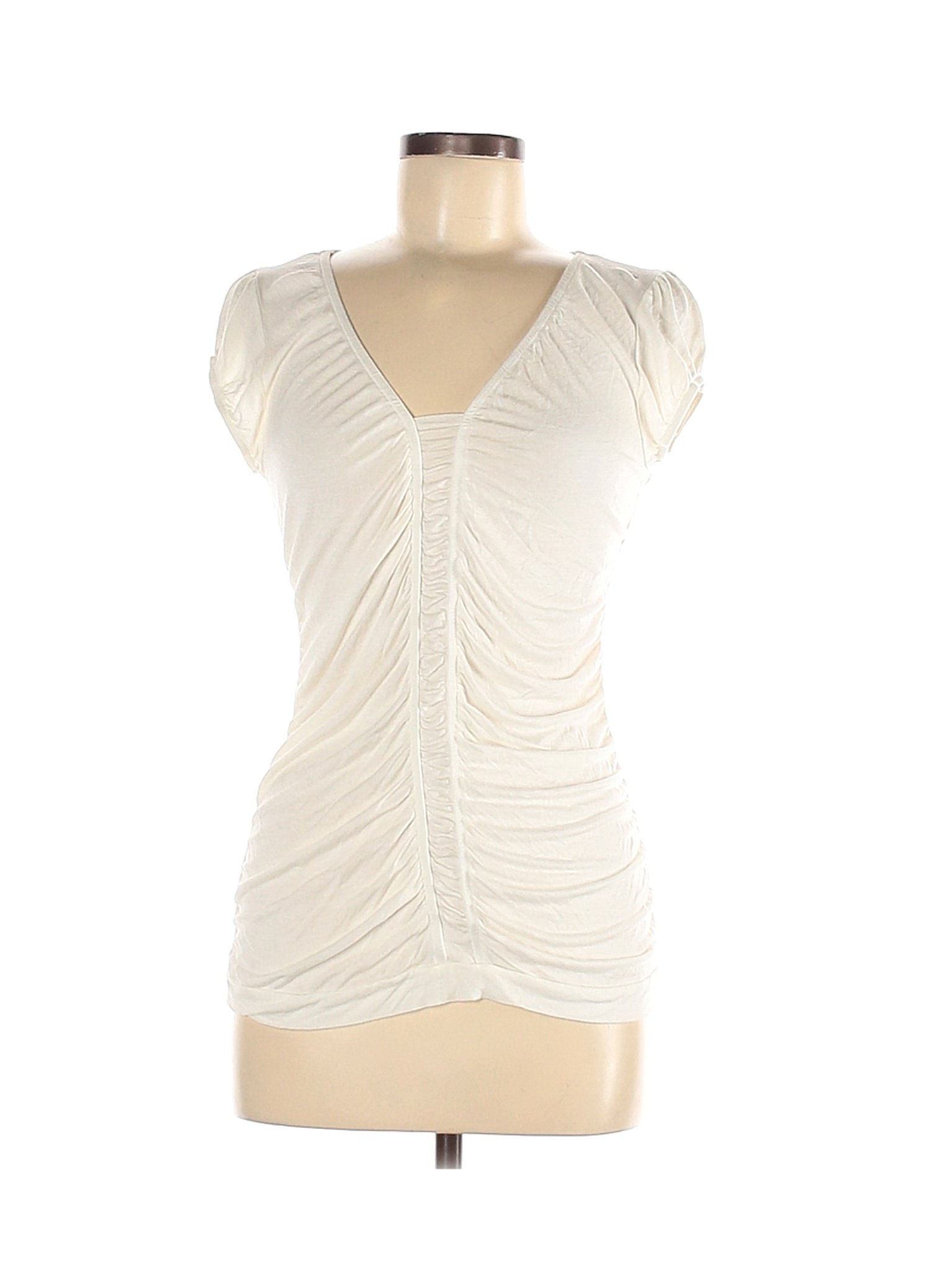 Design History Women Ivory Short Sleeve Top M | eBay