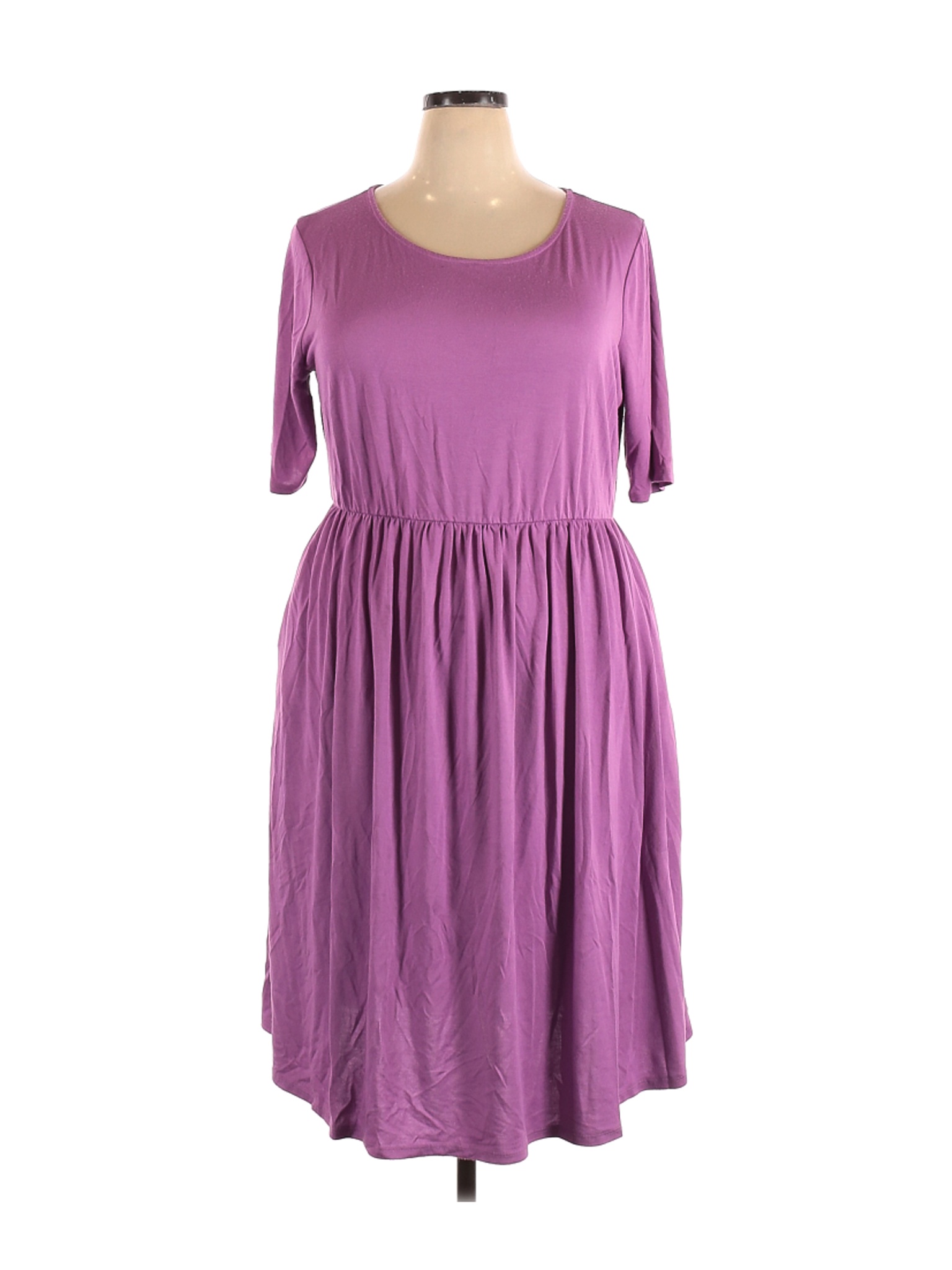 Zenana Outfitters Women Purple Casual Dress 3X Plus | eBay