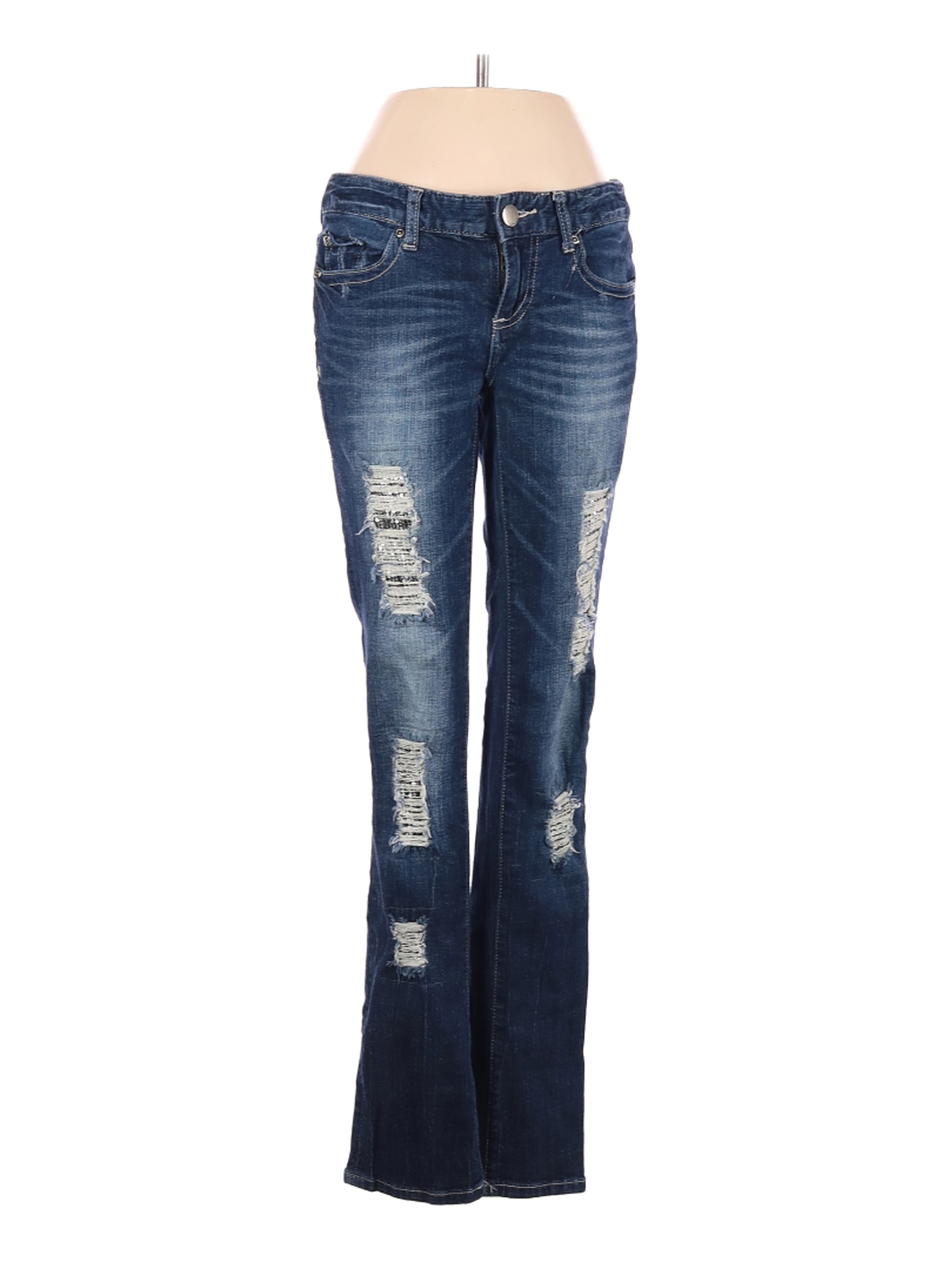 dark blue denim jeans women's