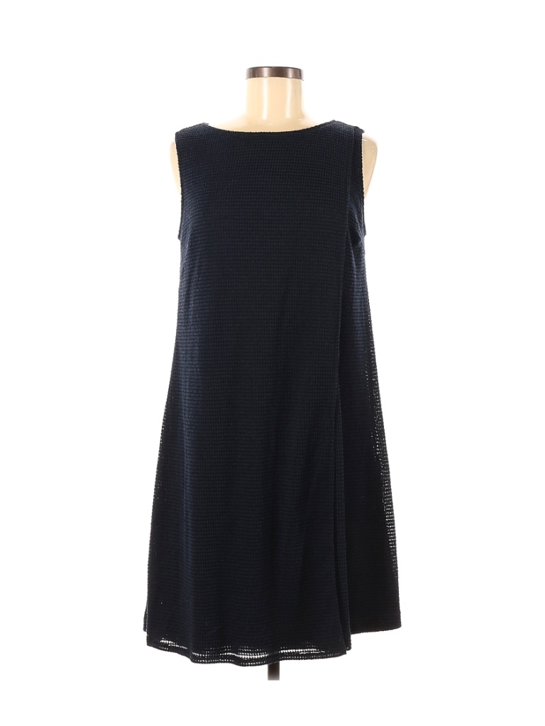 H By Halston Solid Black Casual Dress Size 8 - photo 1