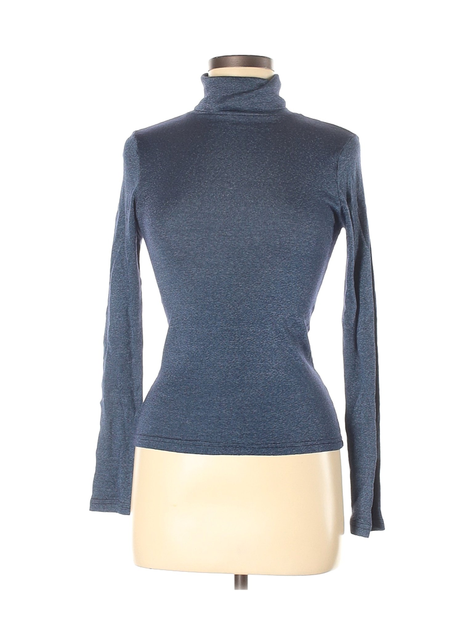 Michael Stars Women Blue Long Sleeve Turtleneck One Size | eBay