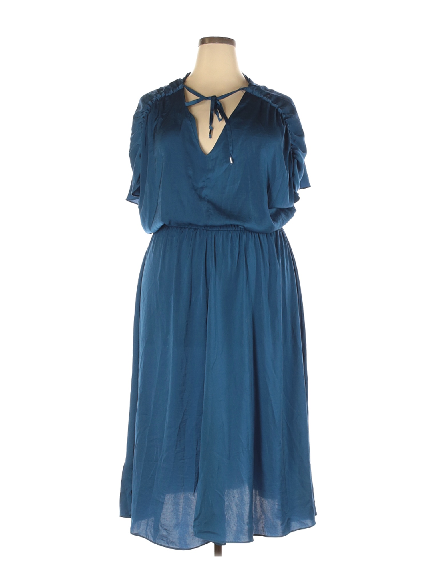 Ann Taylor Women Green Casual Dress XL | eBay