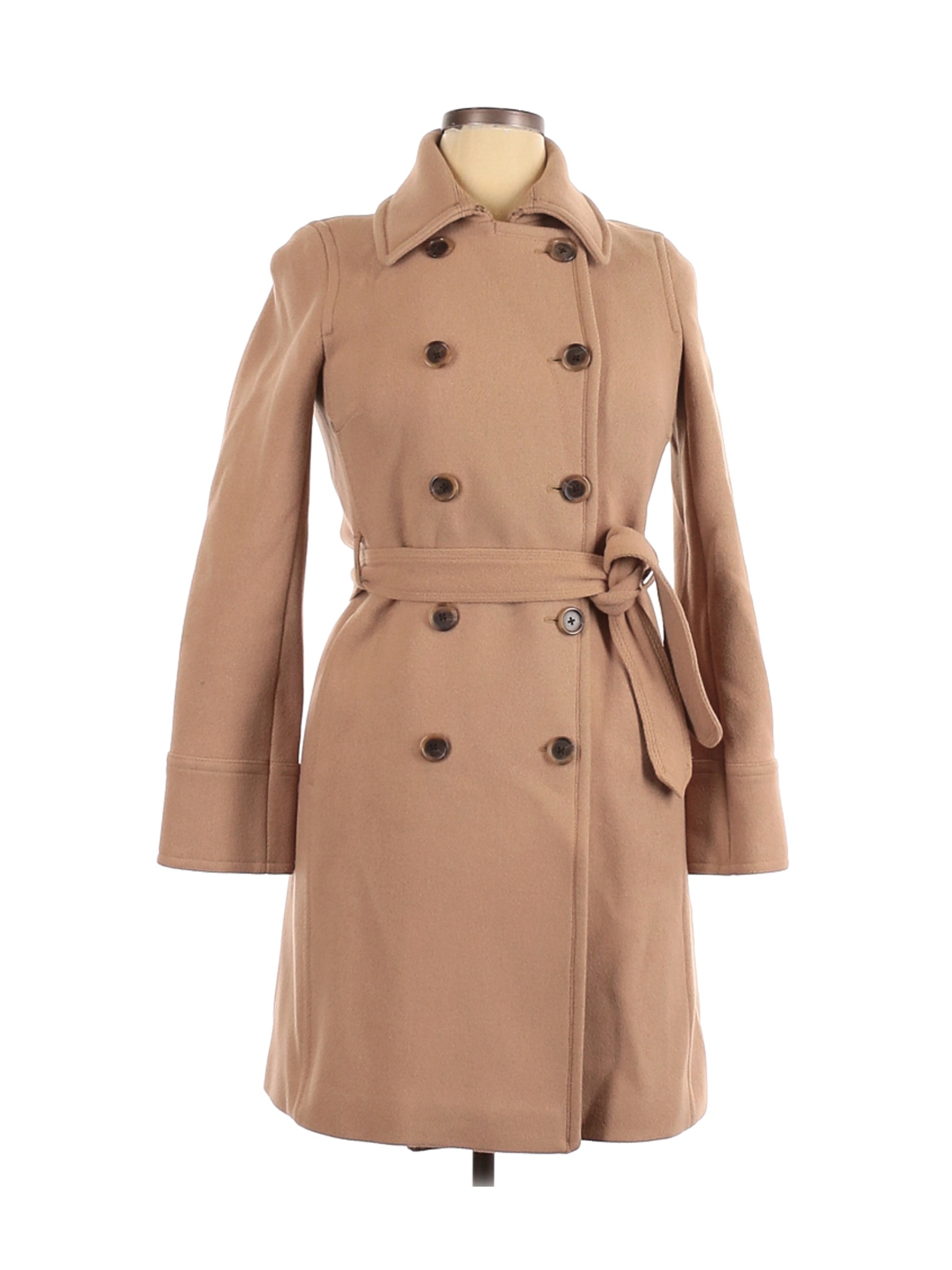 J.Crew Women Brown Wool Coat 12 | eBay