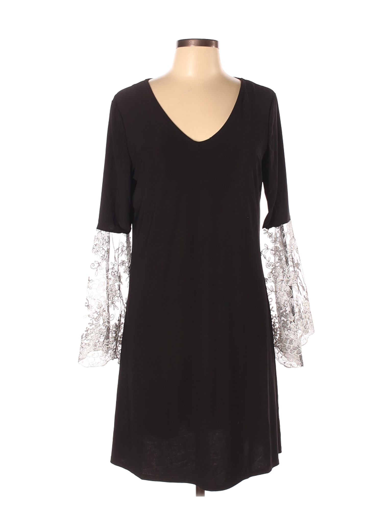 Roz & Ali Women Black Casual Dress L | eBay