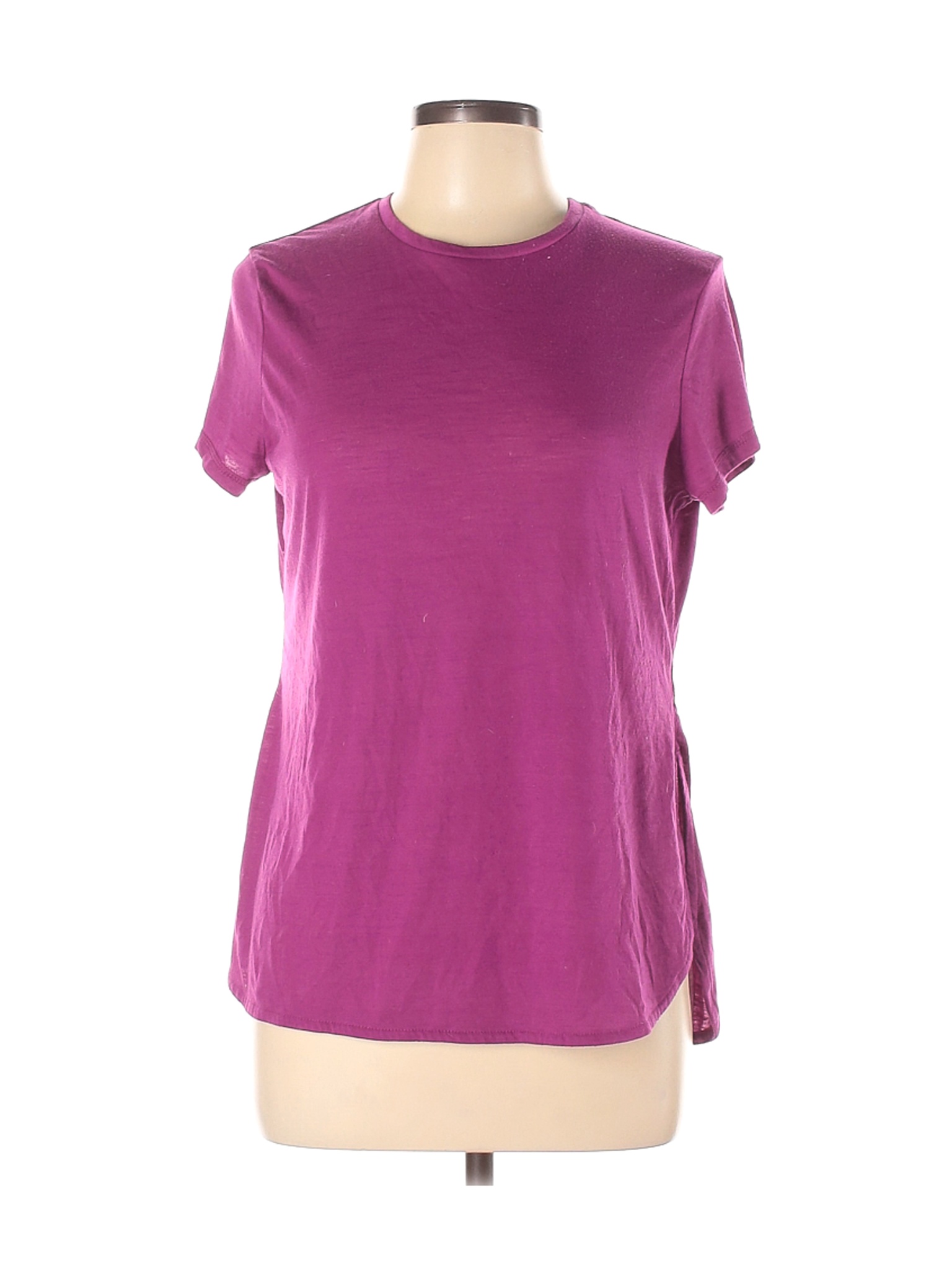 Athletic Works Women Purple Active T-Shirt L | eBay