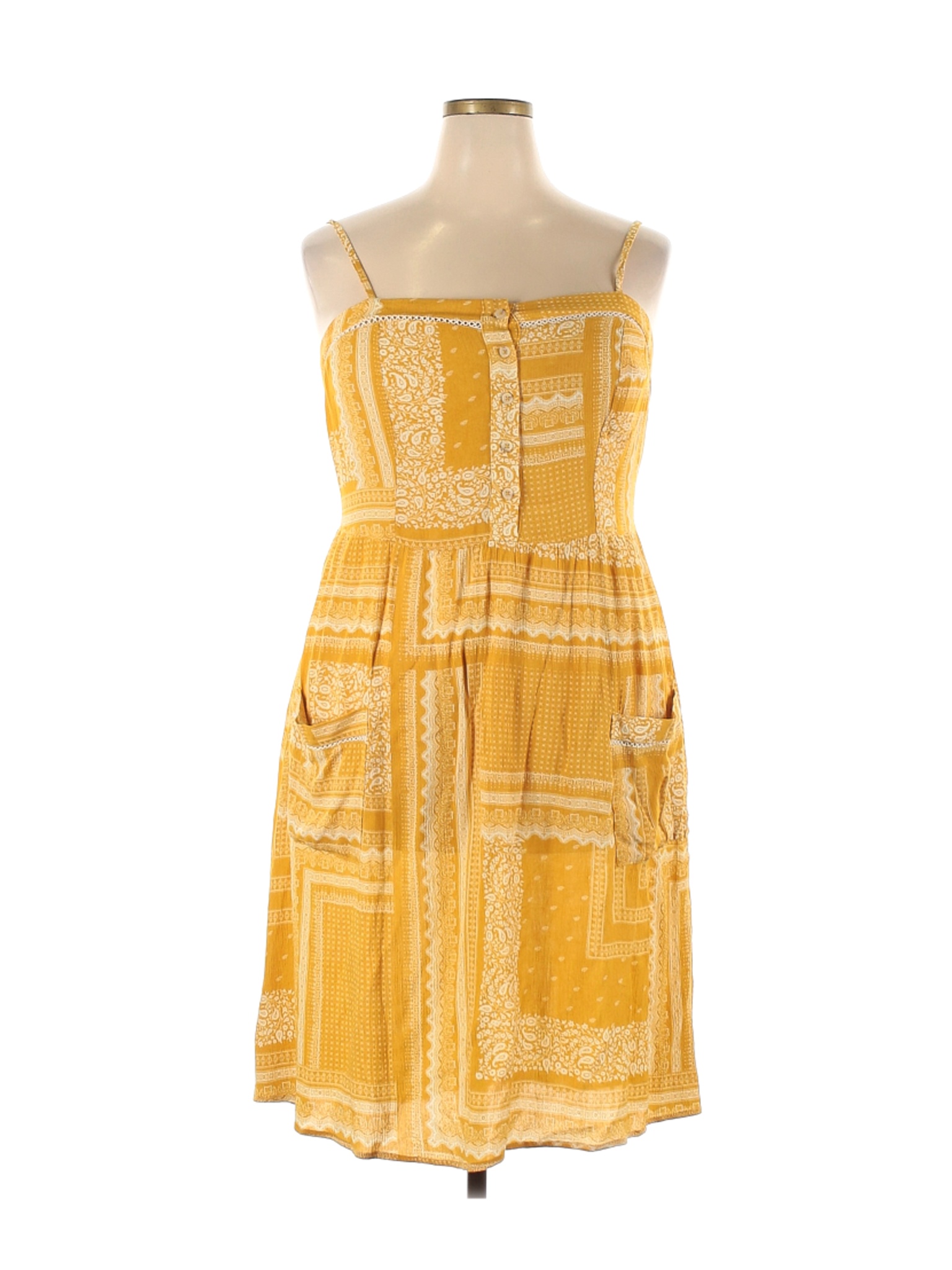 Knox Rose Women Yellow Casual Dress XXL | eBay