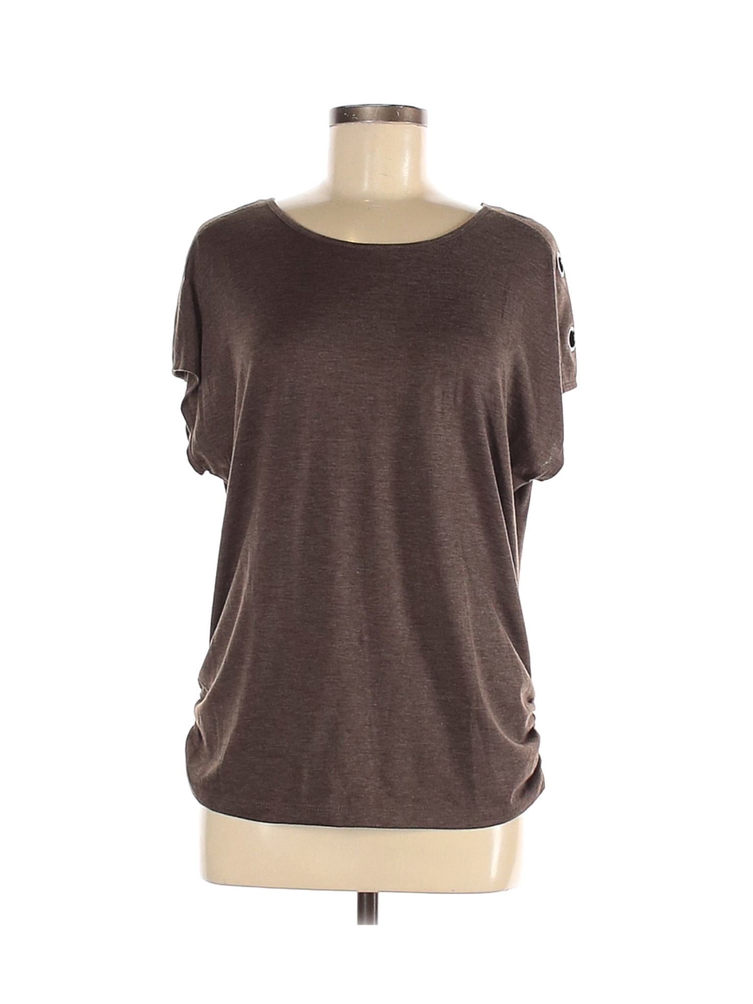Perseption Concept Women Brown Short Sleeve Top M | eBay