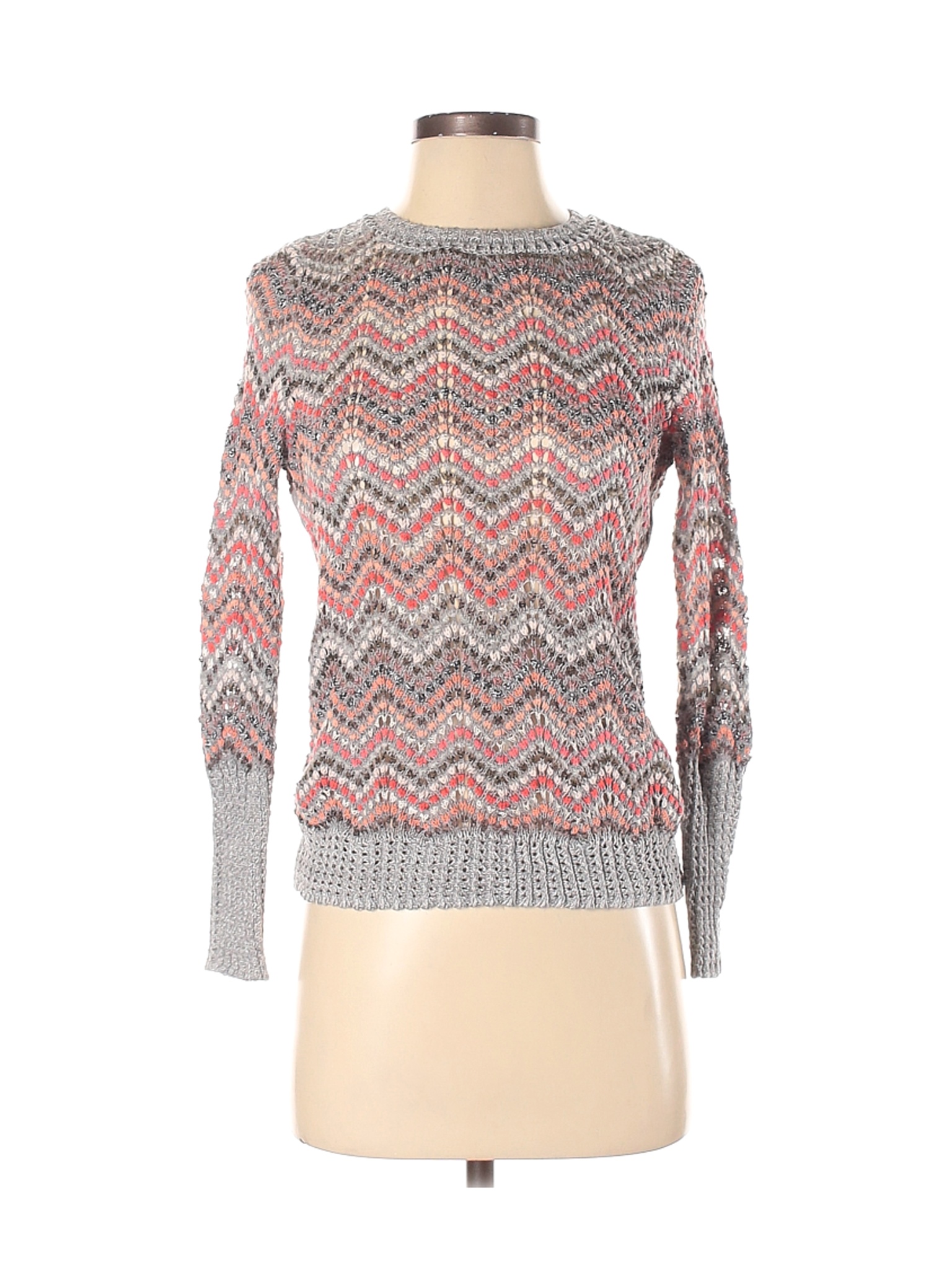 Nic + Zoe Women Gray Pullover Sweater S Petites | eBay