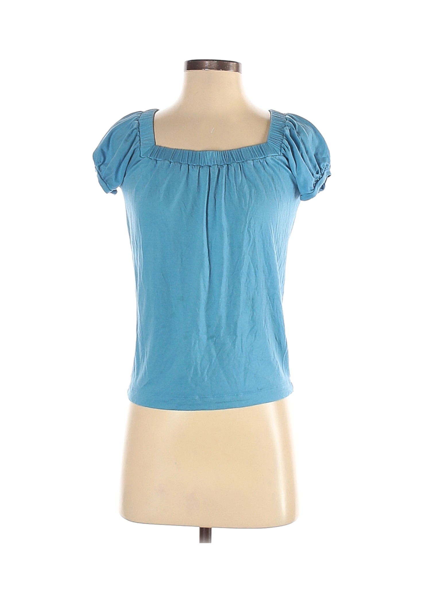 Banana Republic Solid Blue Short Sleeve Top Size XS - 90% off | thredUP