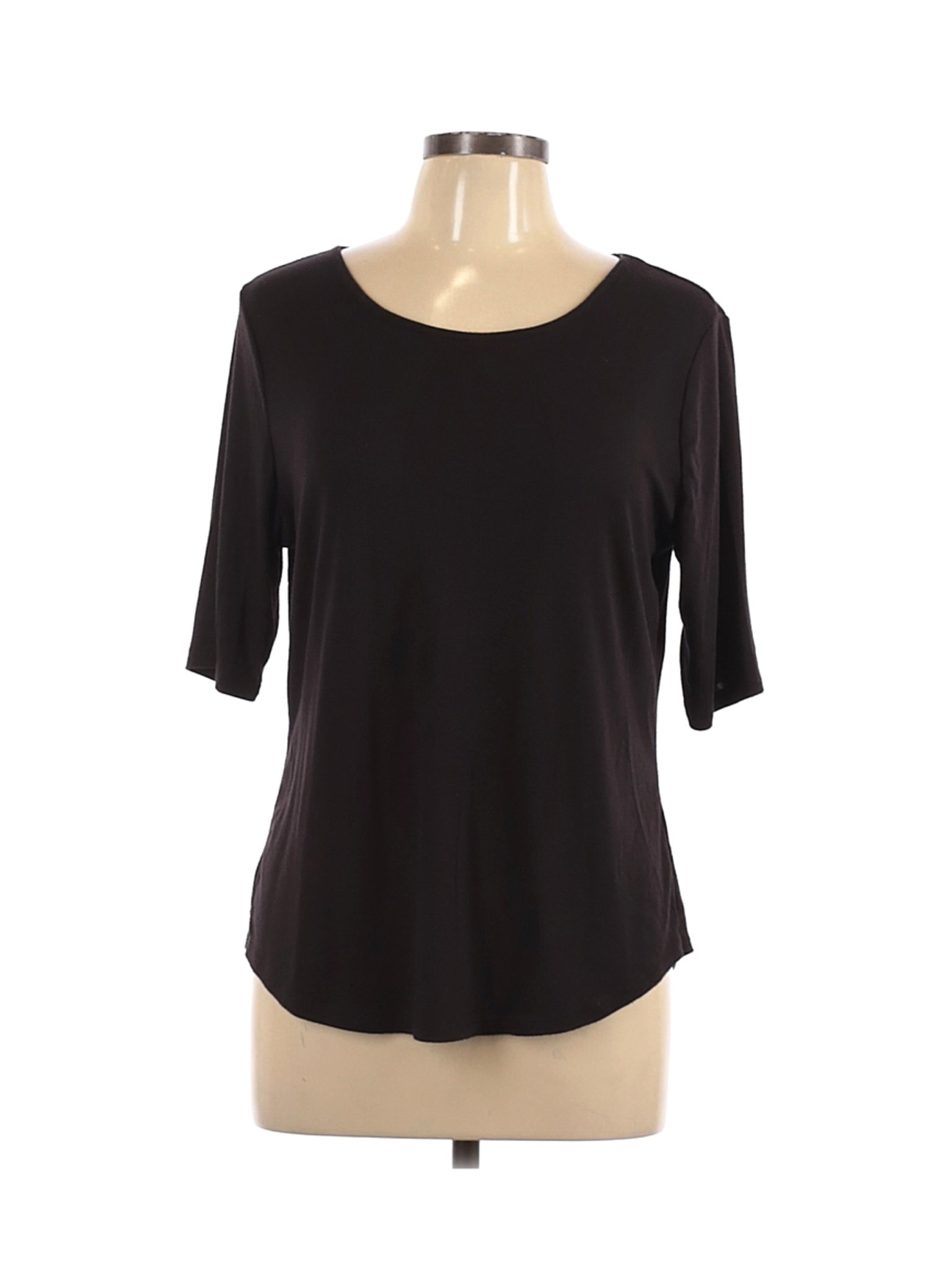 Apt. 9 Women Black Short Sleeve T-Shirt L | eBay