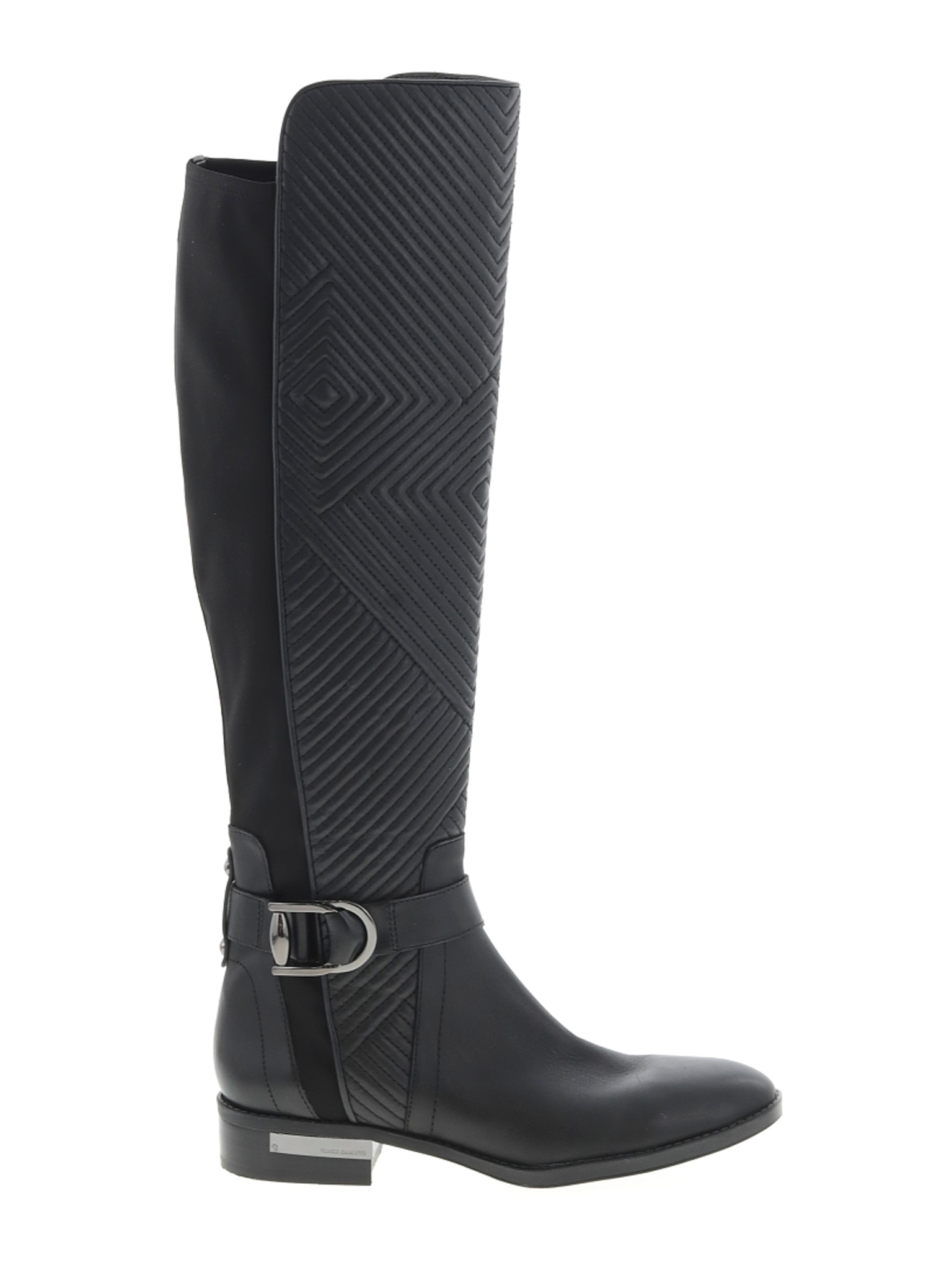 vince camuto black quilted boots