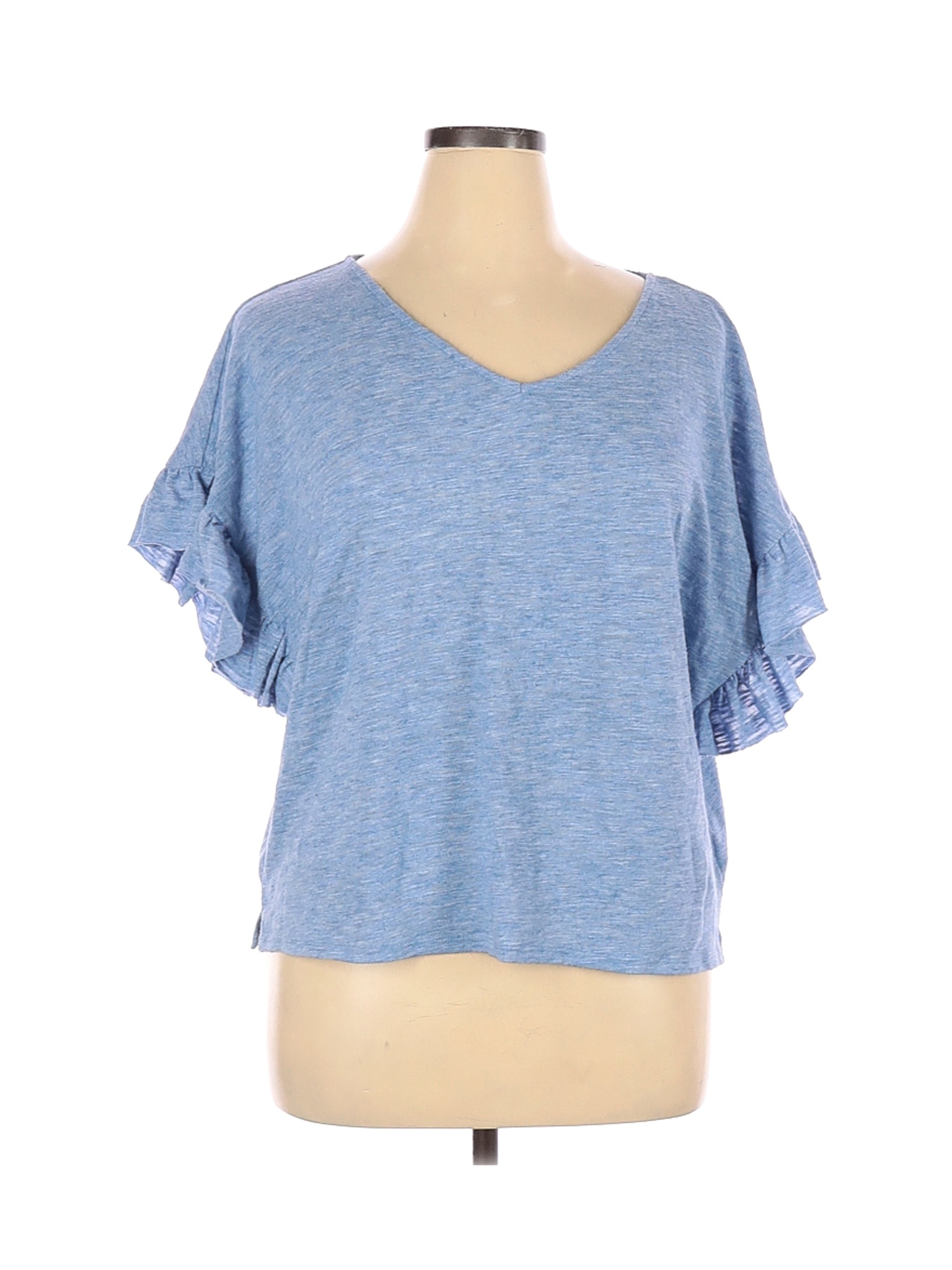 A.n.a. A New Approach Women Blue Short Sleeve Top XL | eBay