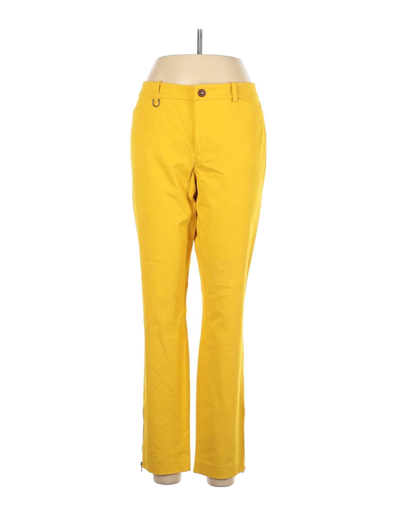 Lauren by Ralph Lauren Women Yellow Casual Pants 12 | eBay