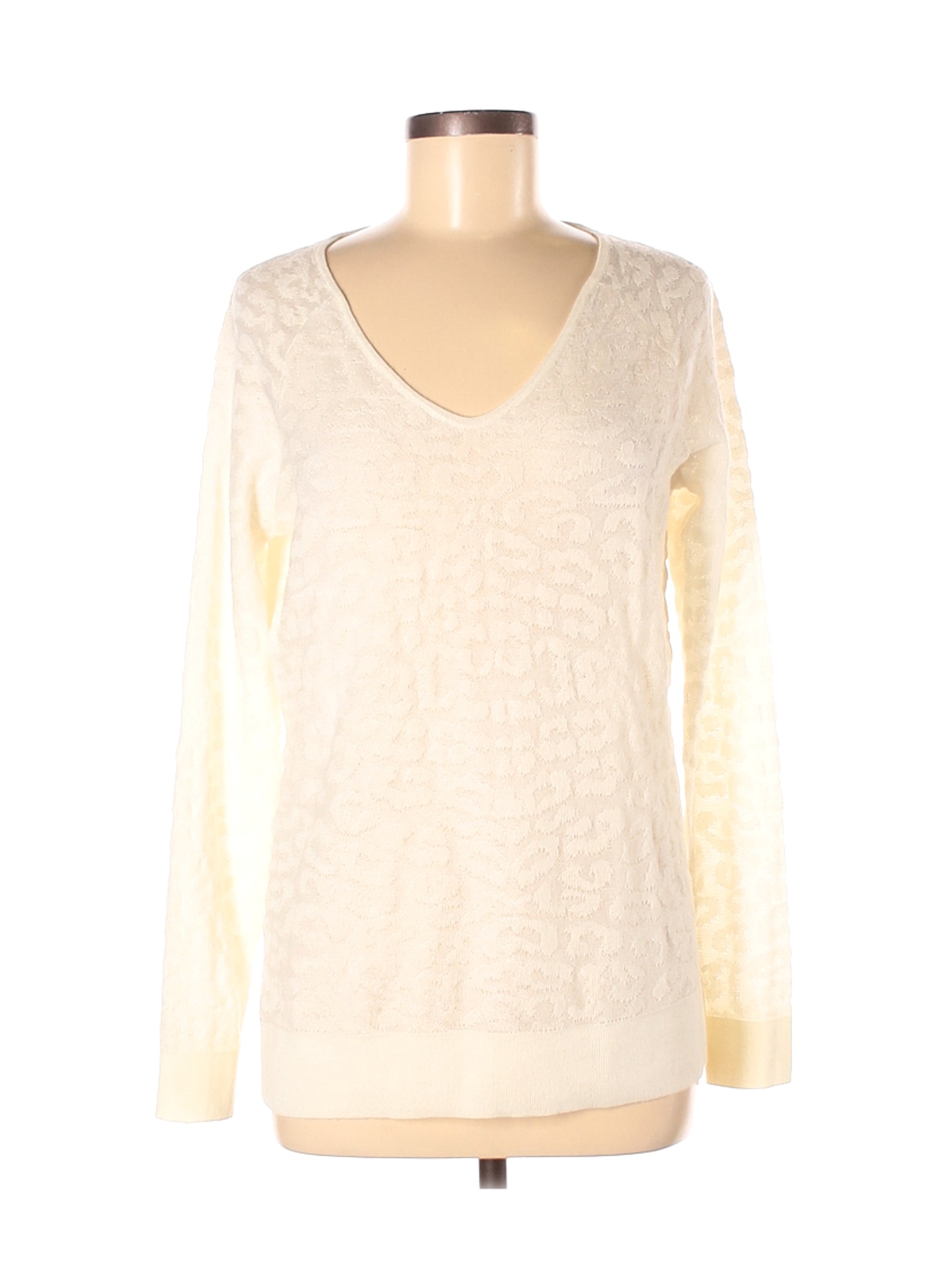 Ann Taylor LOFT Women Ivory Pullover Sweater M | eBay