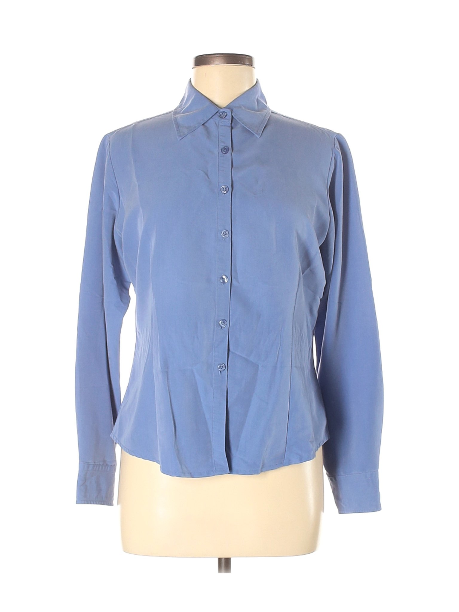 Port Authority Women Blue Long Sleeve Button-Down Shirt M | eBay