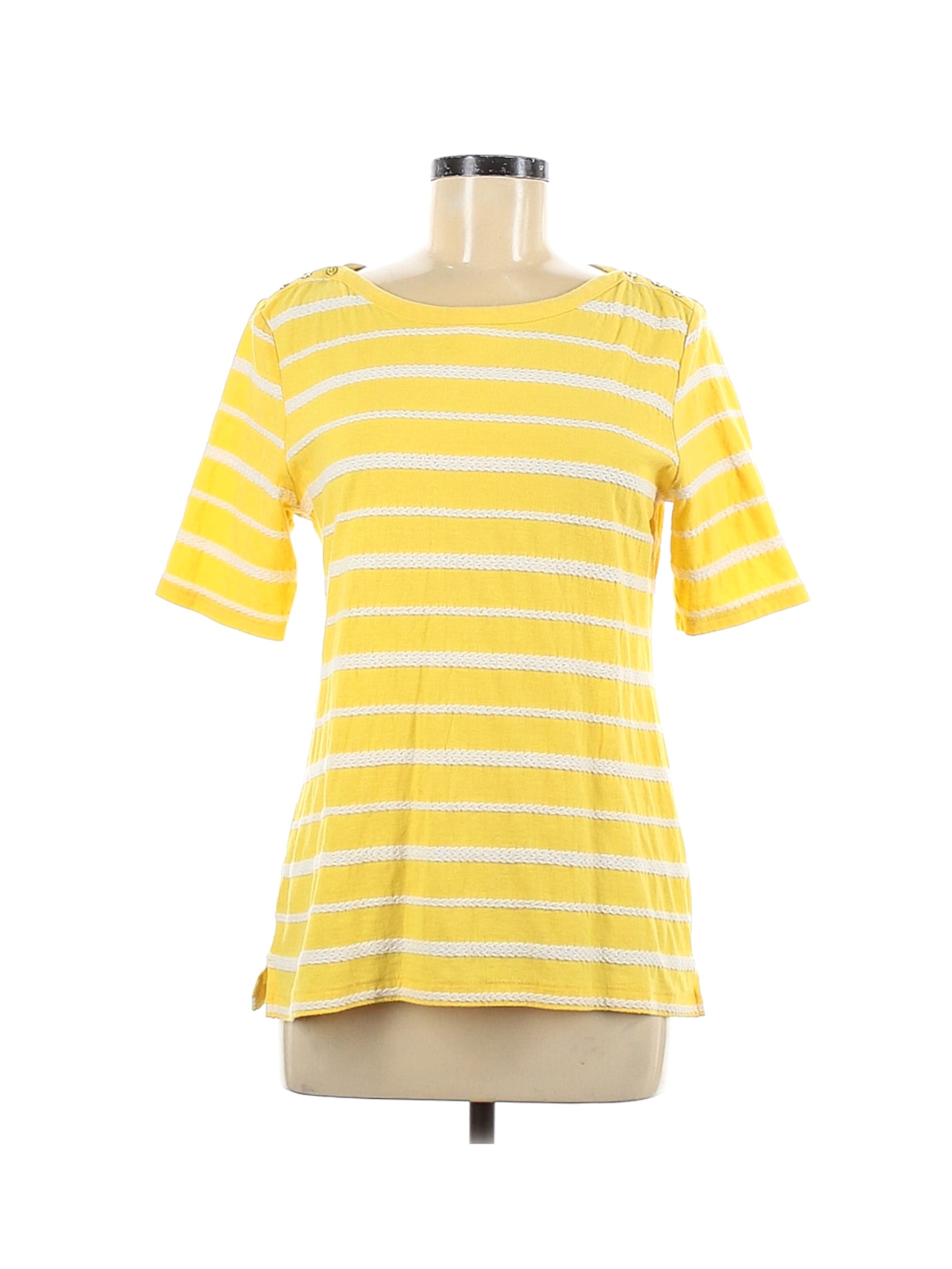 Croft & Barrow Women Yellow Short Sleeve Top M | eBay