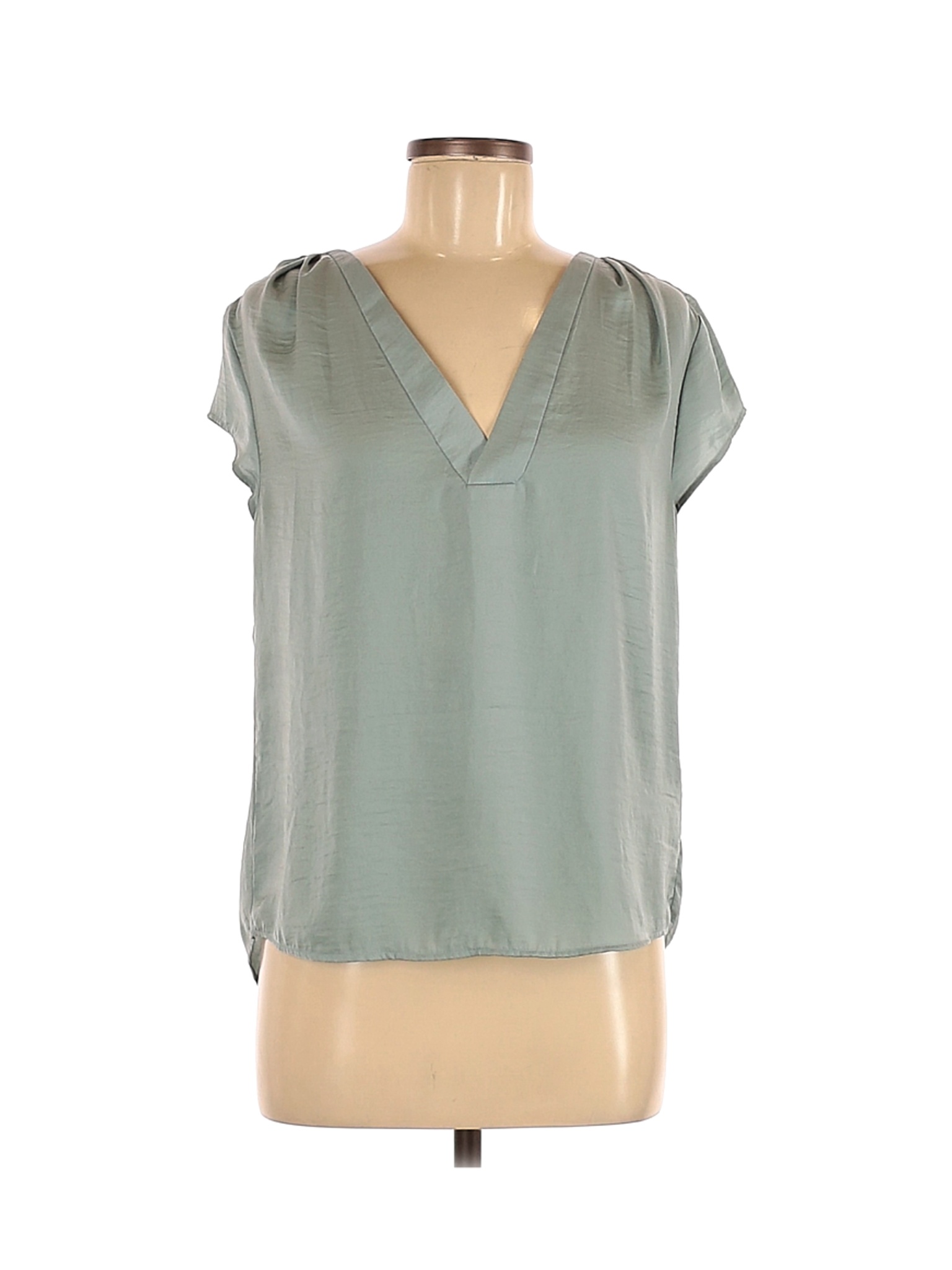H&M Women Green Short Sleeve Blouse 6 | eBay