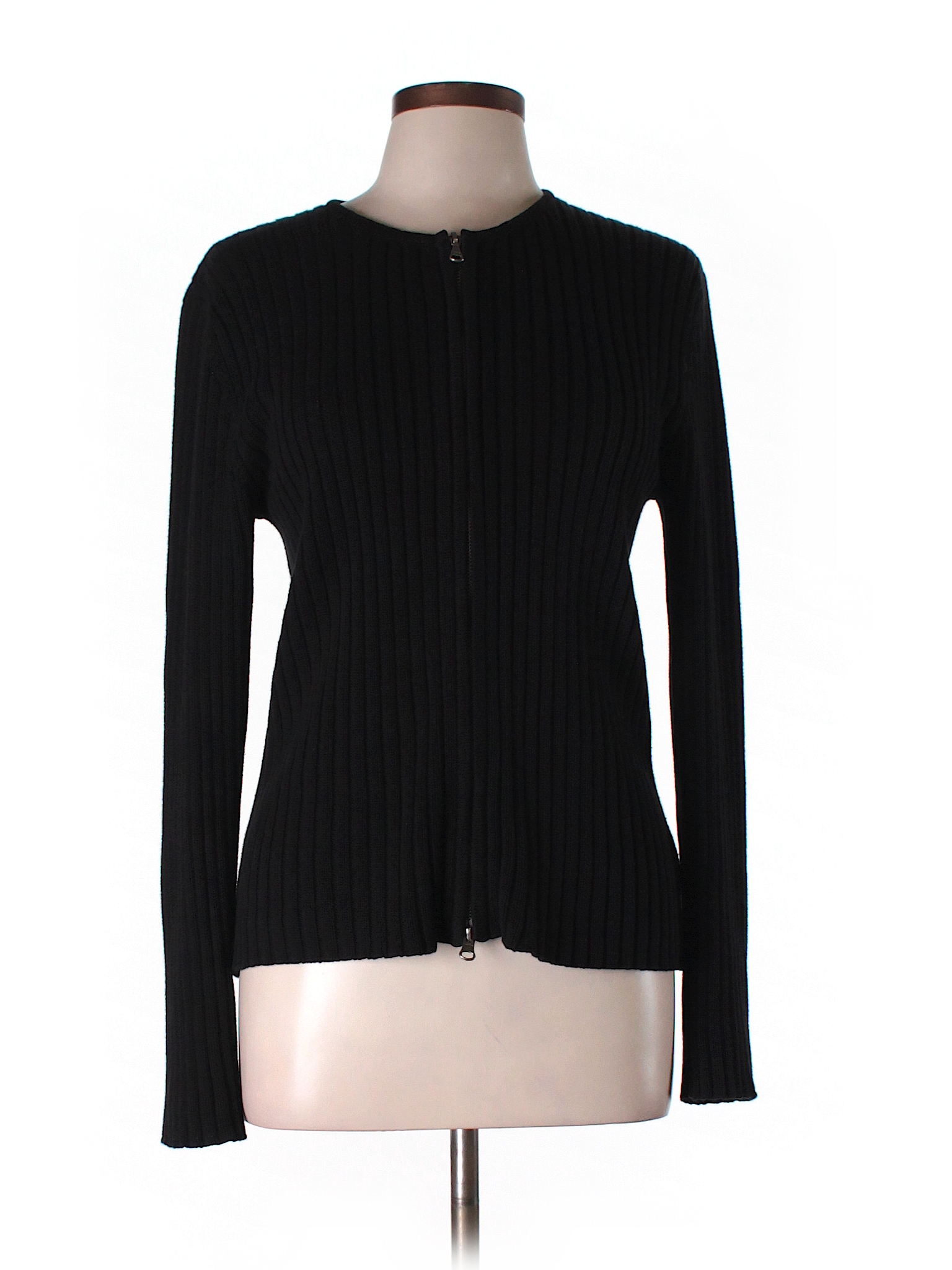 Lauren by Ralph Lauren 100% Cotton Solid Black Cardigan Size L - 96% ...