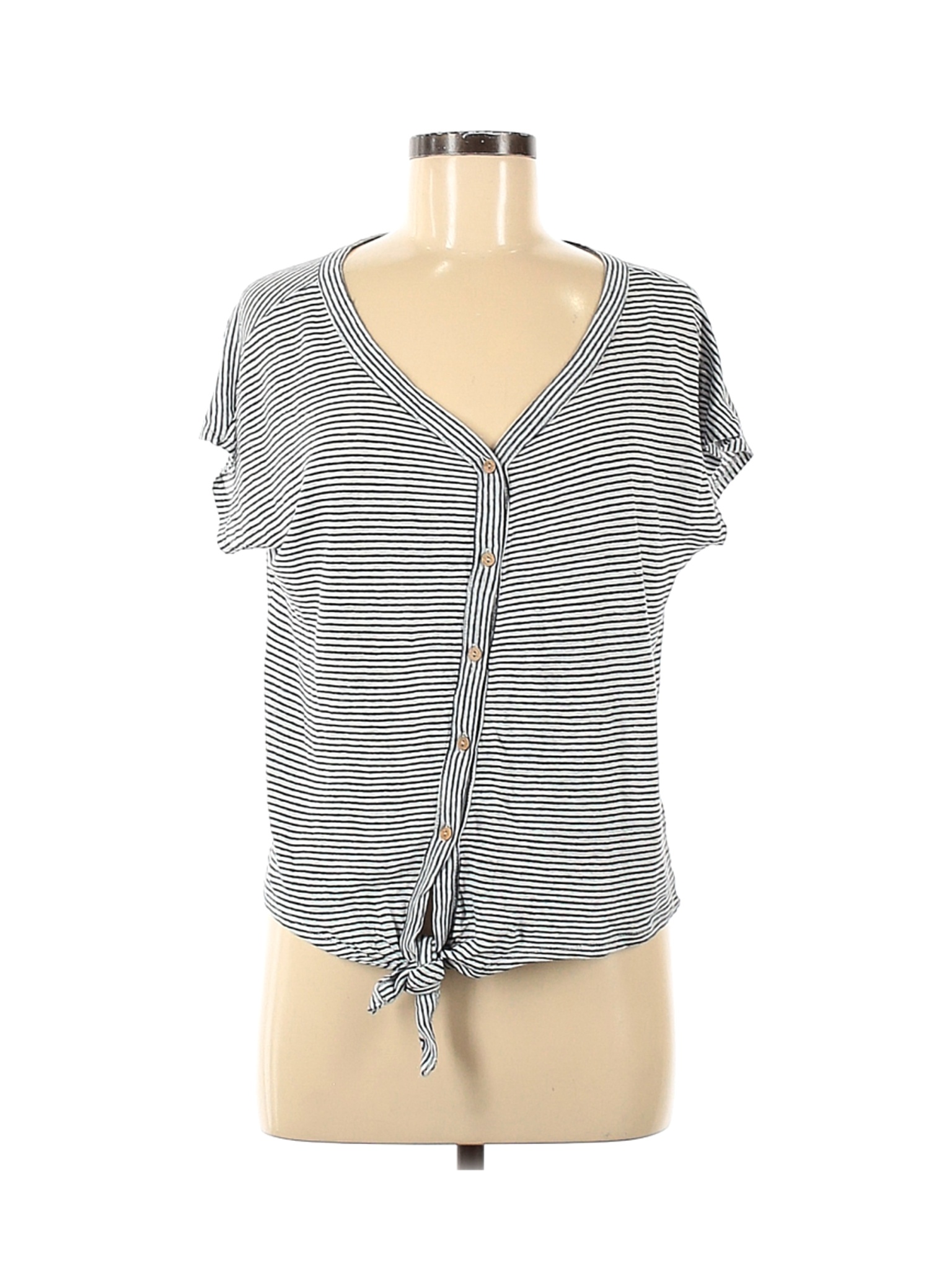 Rachel Zoe Women Blue Short Sleeve Button-Down Shirt M | eBay