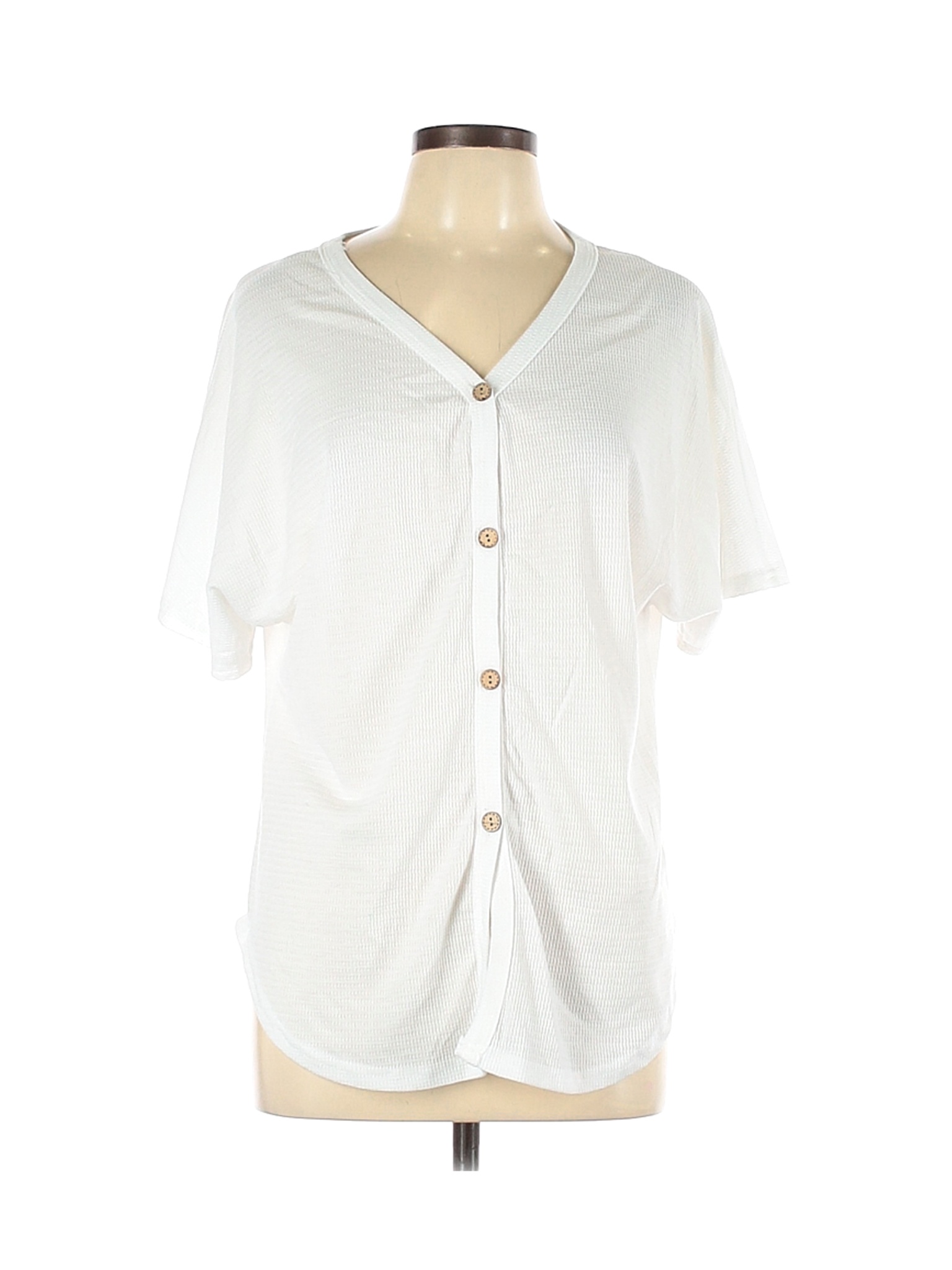Assorted Brands Women White Short Sleeve Top L | eBay