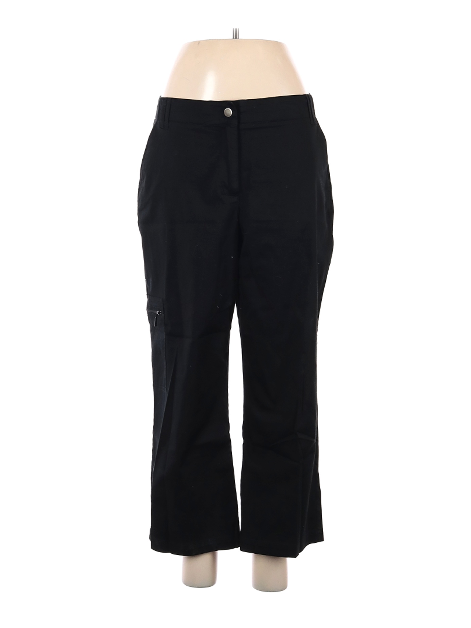 Chico's Women Black Cargo Pants M Plus | eBay