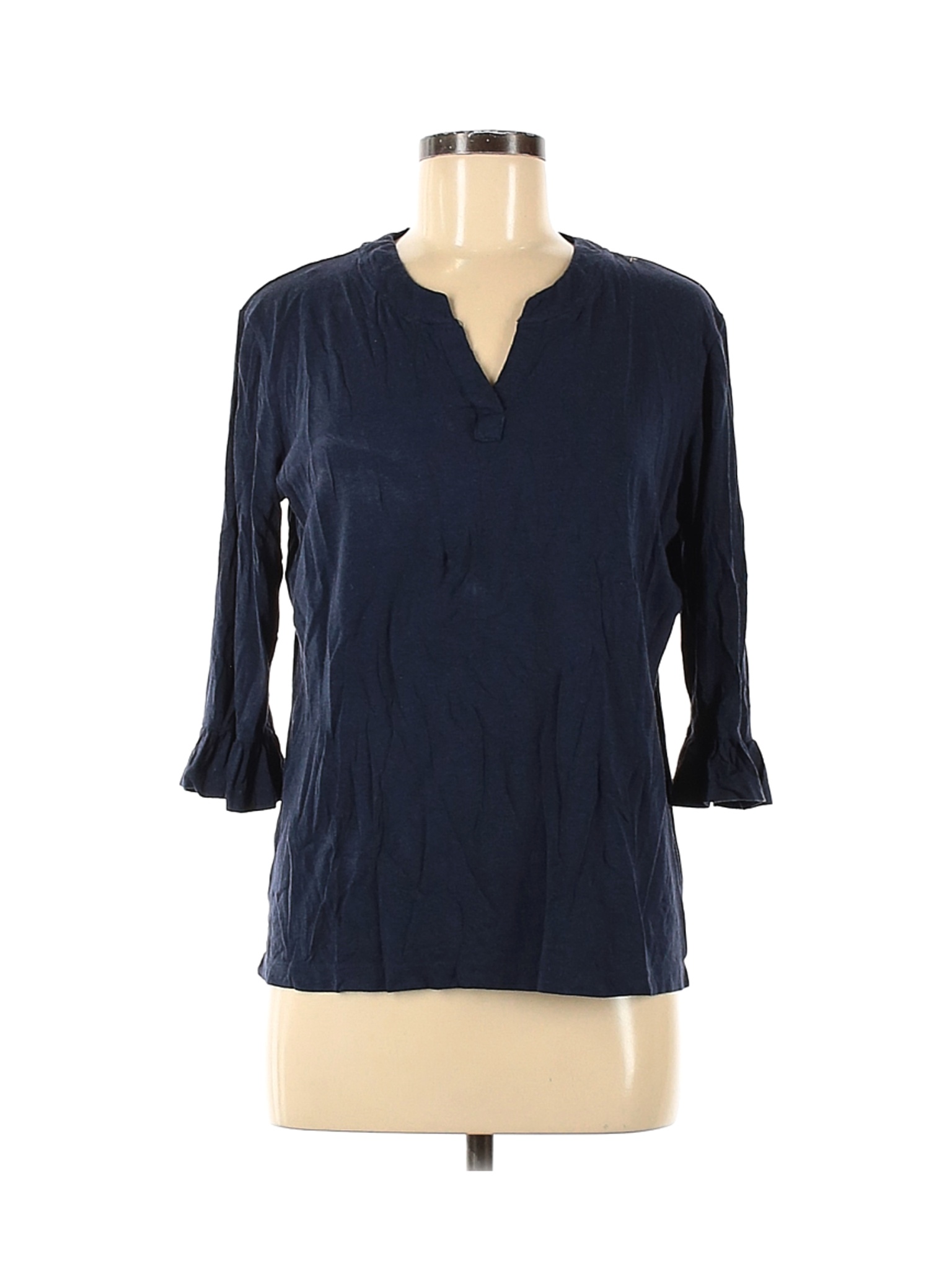 Hasting & Smith Women Blue 3/4 Sleeve Top M | eBay