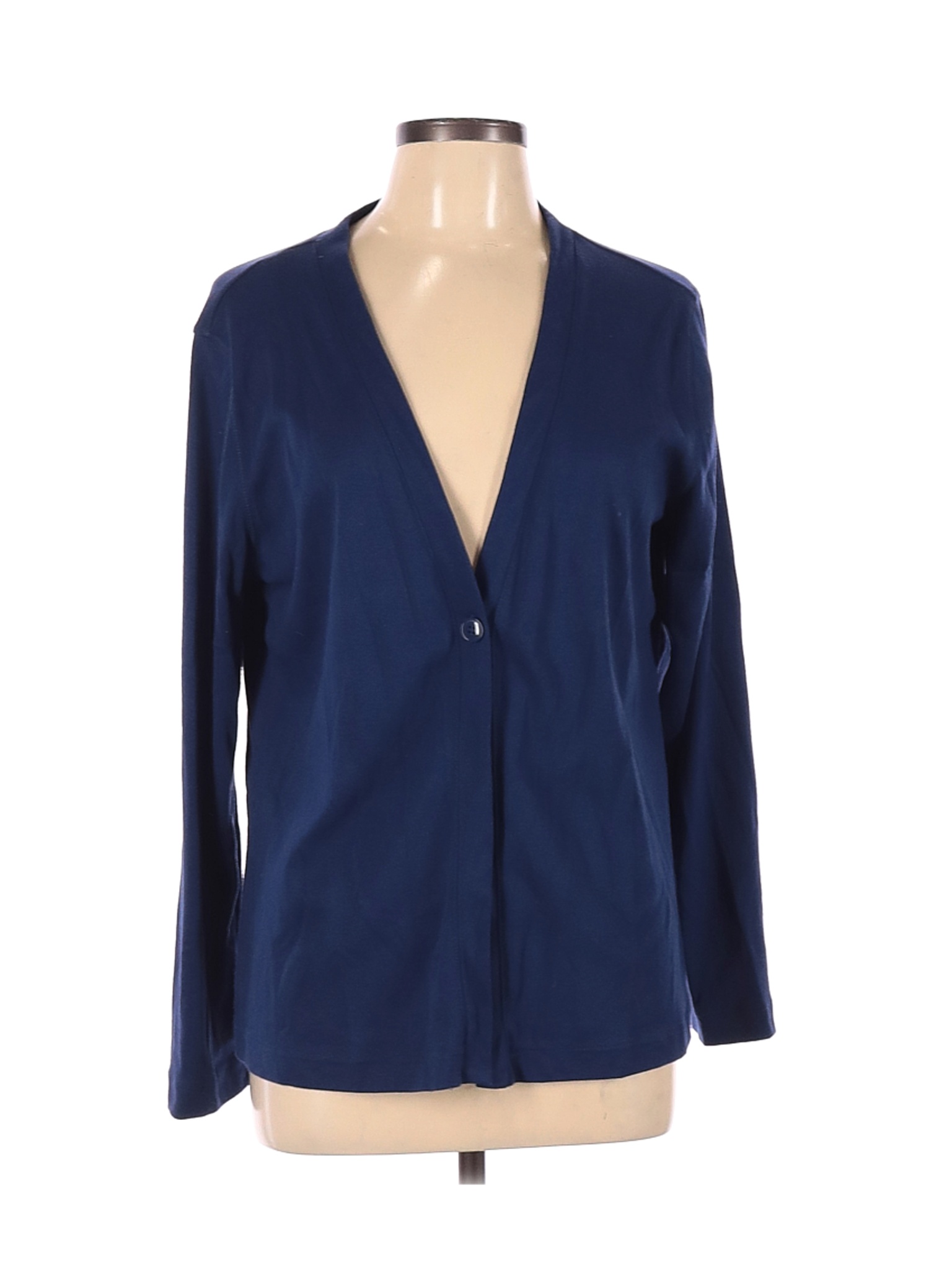 Rebecca Malone Solid Blue Cardigan Size L - 73% off | thredUP