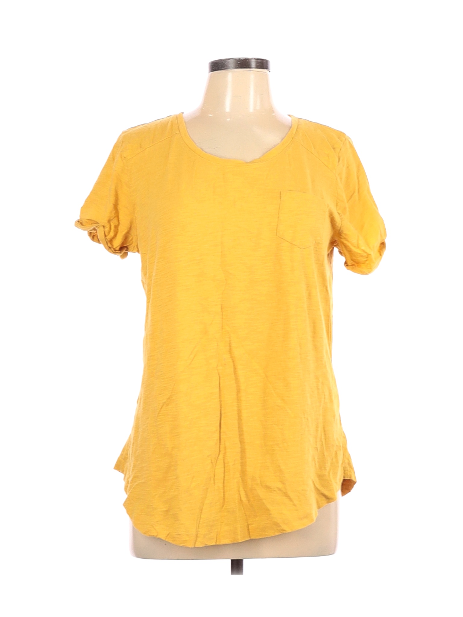 Style&Co Women Yellow Short Sleeve T-Shirt L | eBay