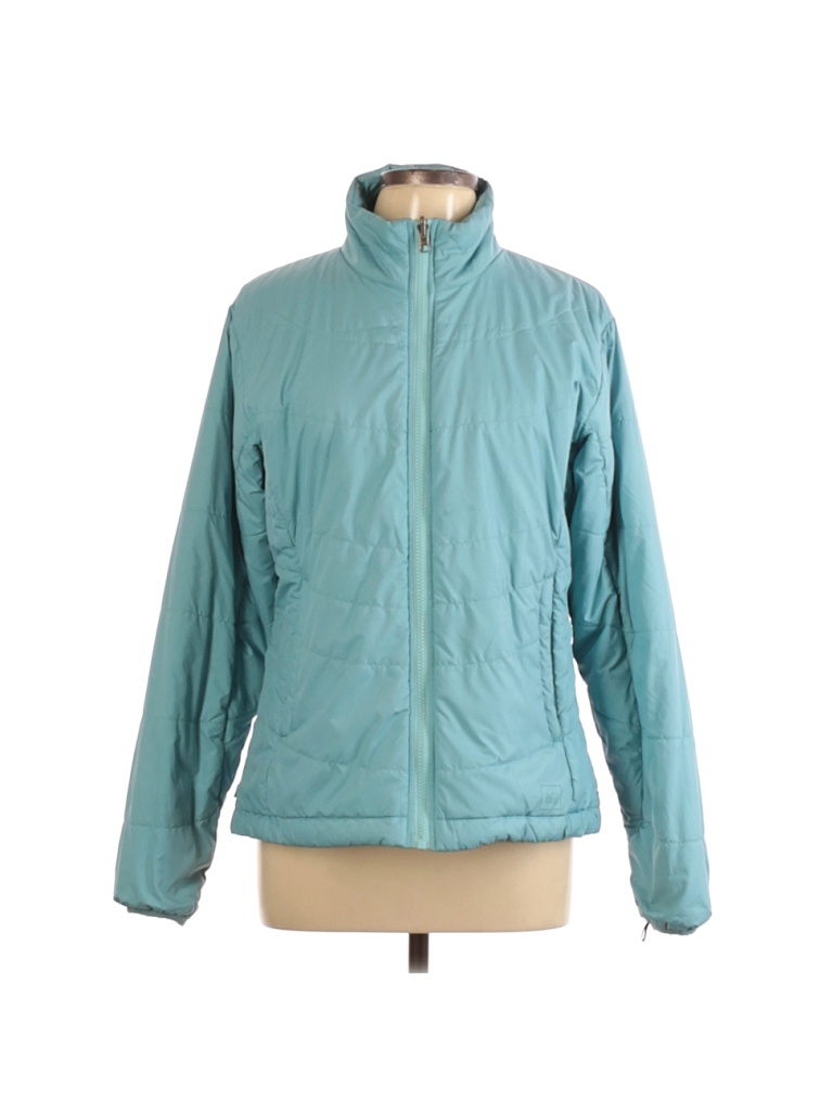 REI 100 Polyester Solid Blue Snow Jacket Size L 56 off thredUP