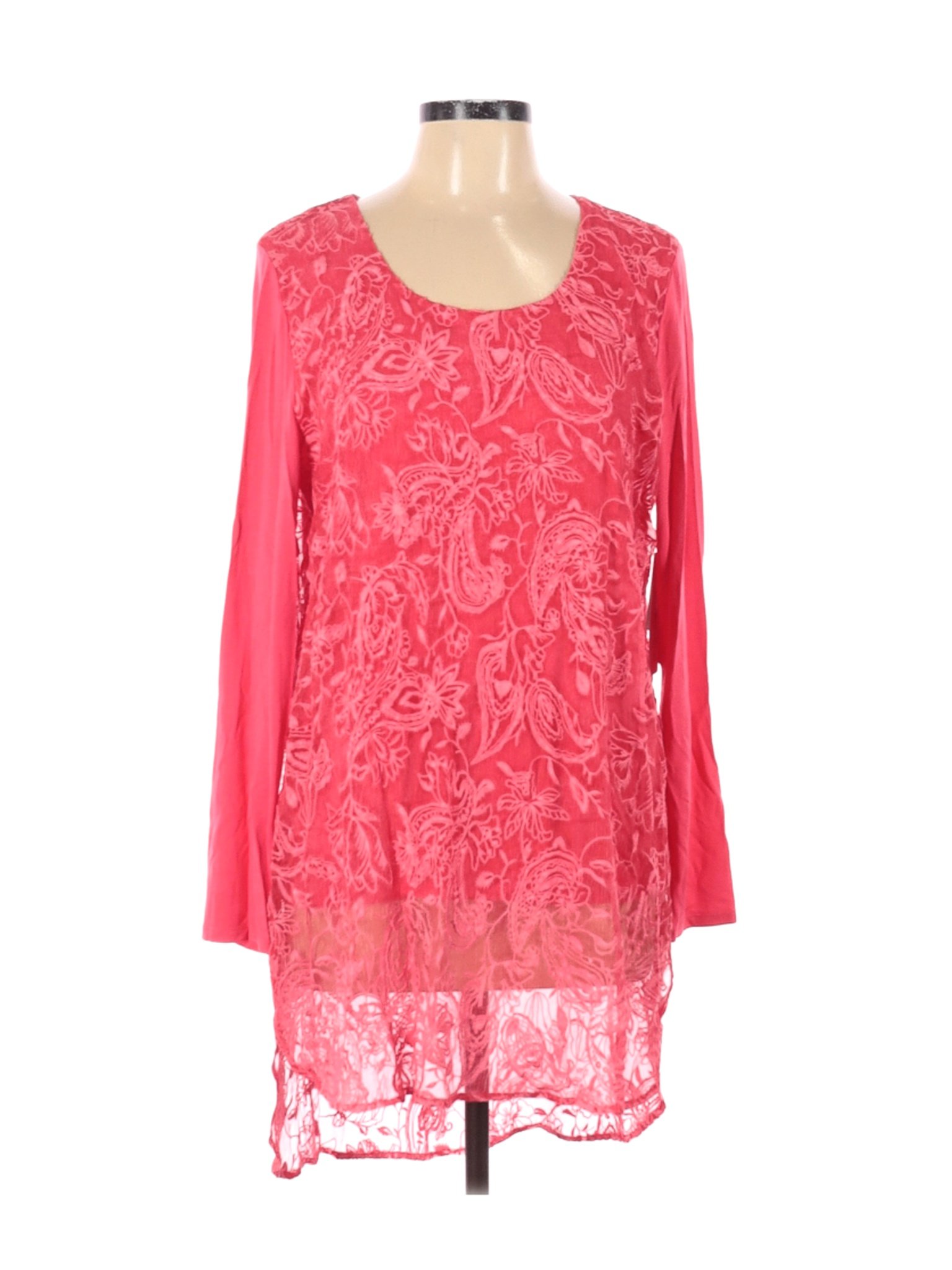 NWT Soft Surroundings Women Pink Long Sleeve Silk Top L | eBay
