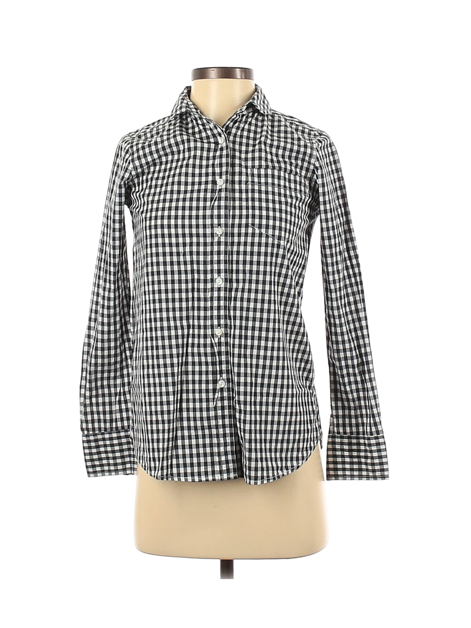 J.Crew Women Blue Long Sleeve Button-Down Shirt 00 | eBay