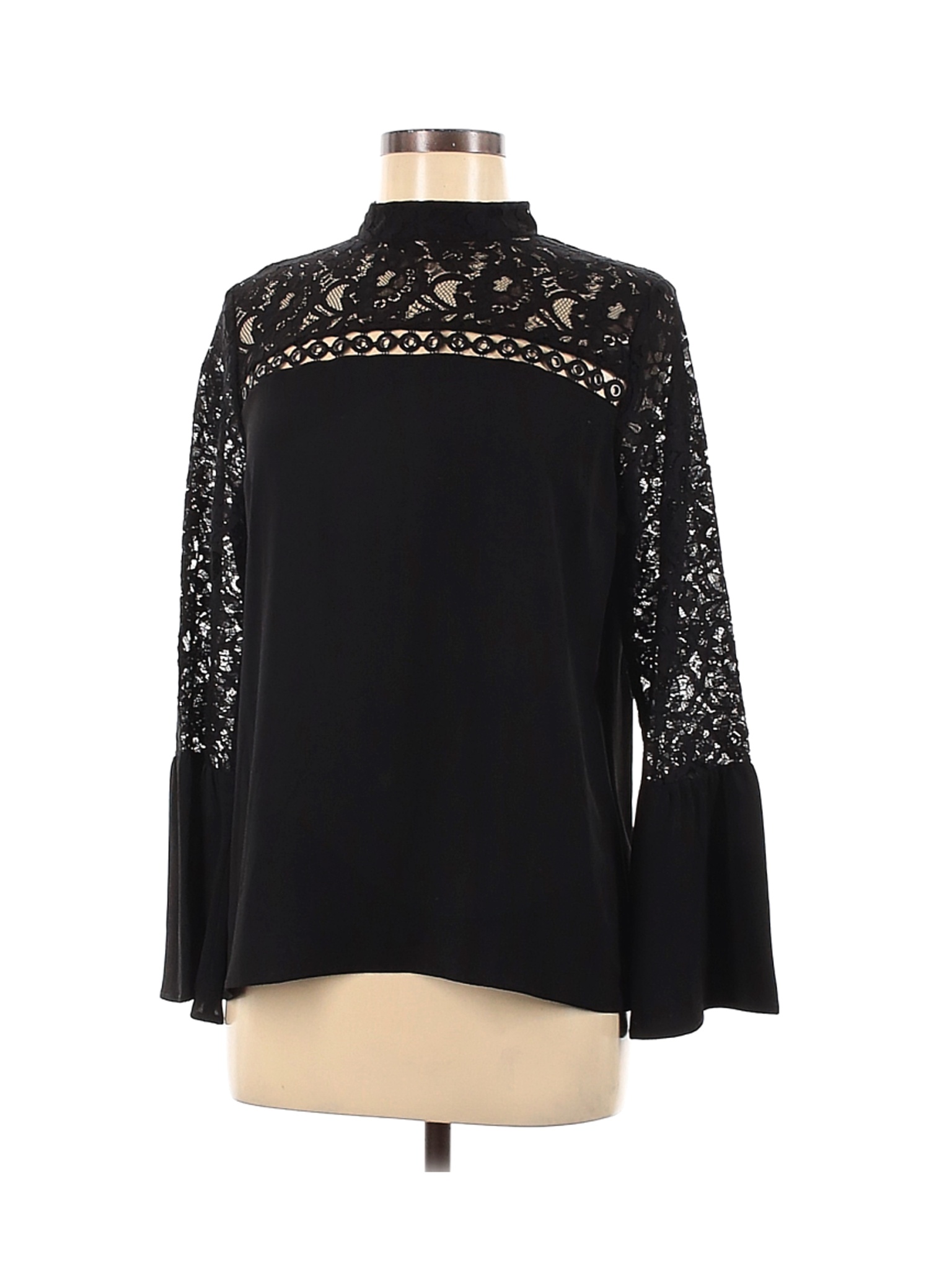 NWT Primark Women Black Long Sleeve Blouse 6 | eBay