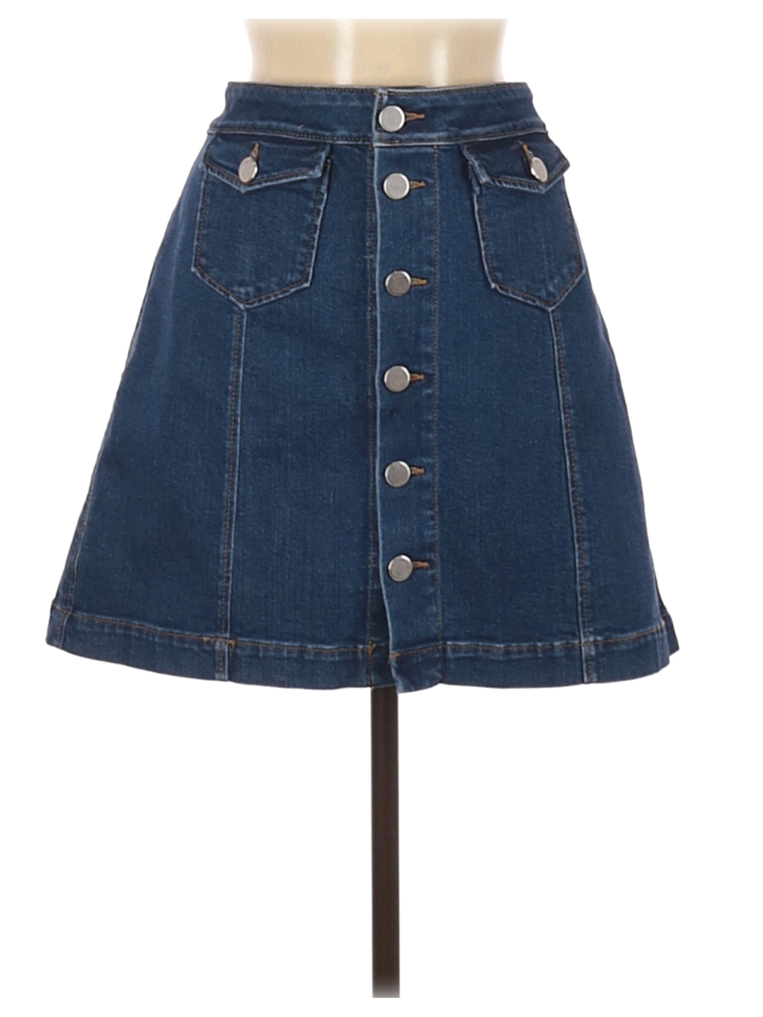 Ann Taylor LOFT Women Blue Denim Skirt 8 | eBay