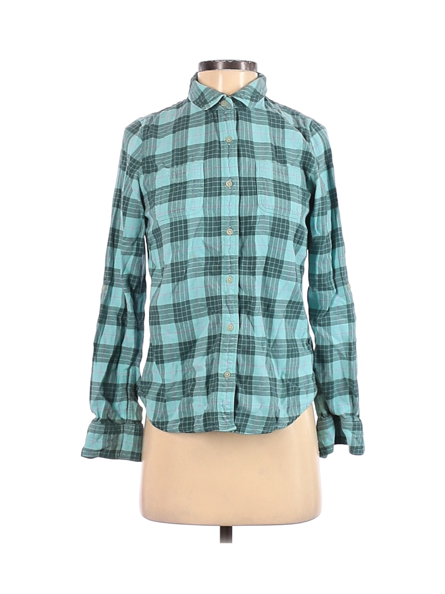 The North Face Women Blue Long Sleeve Button-Down Shirt S | eBay