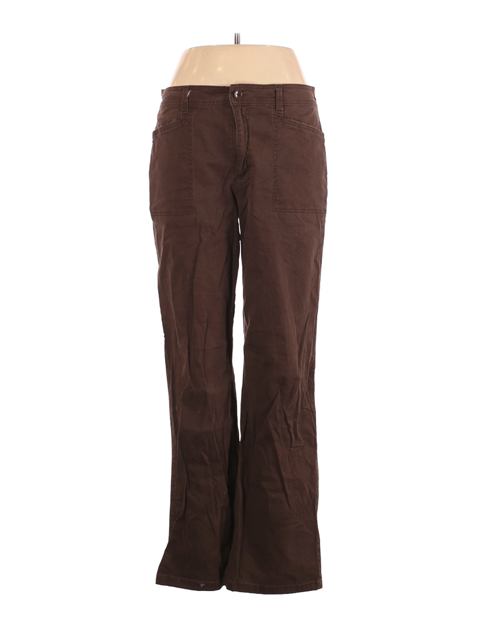 Gloria Vanderbilt Women Brown Casual Pants 14 | eBay