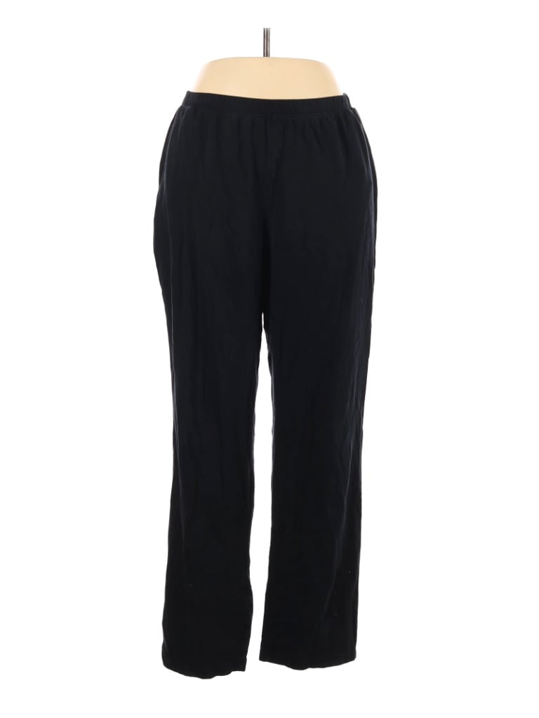 Catherines Solid Black Casual Pants Size 0X (Plus) - 75% off | thredUP
