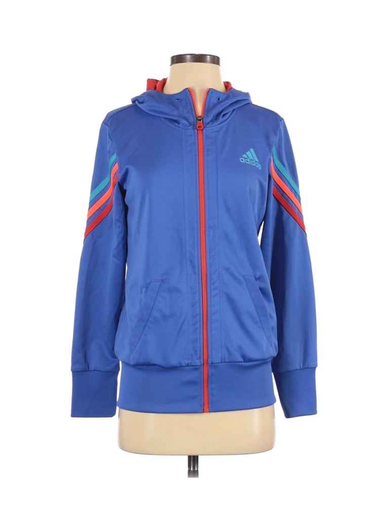 blue adidas zip up