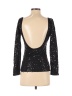 Double Zero 100% Polyester Black Long Sleeve Top Size S - photo 2