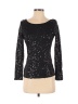 Double Zero 100% Polyester Black Long Sleeve Top Size S - photo 1