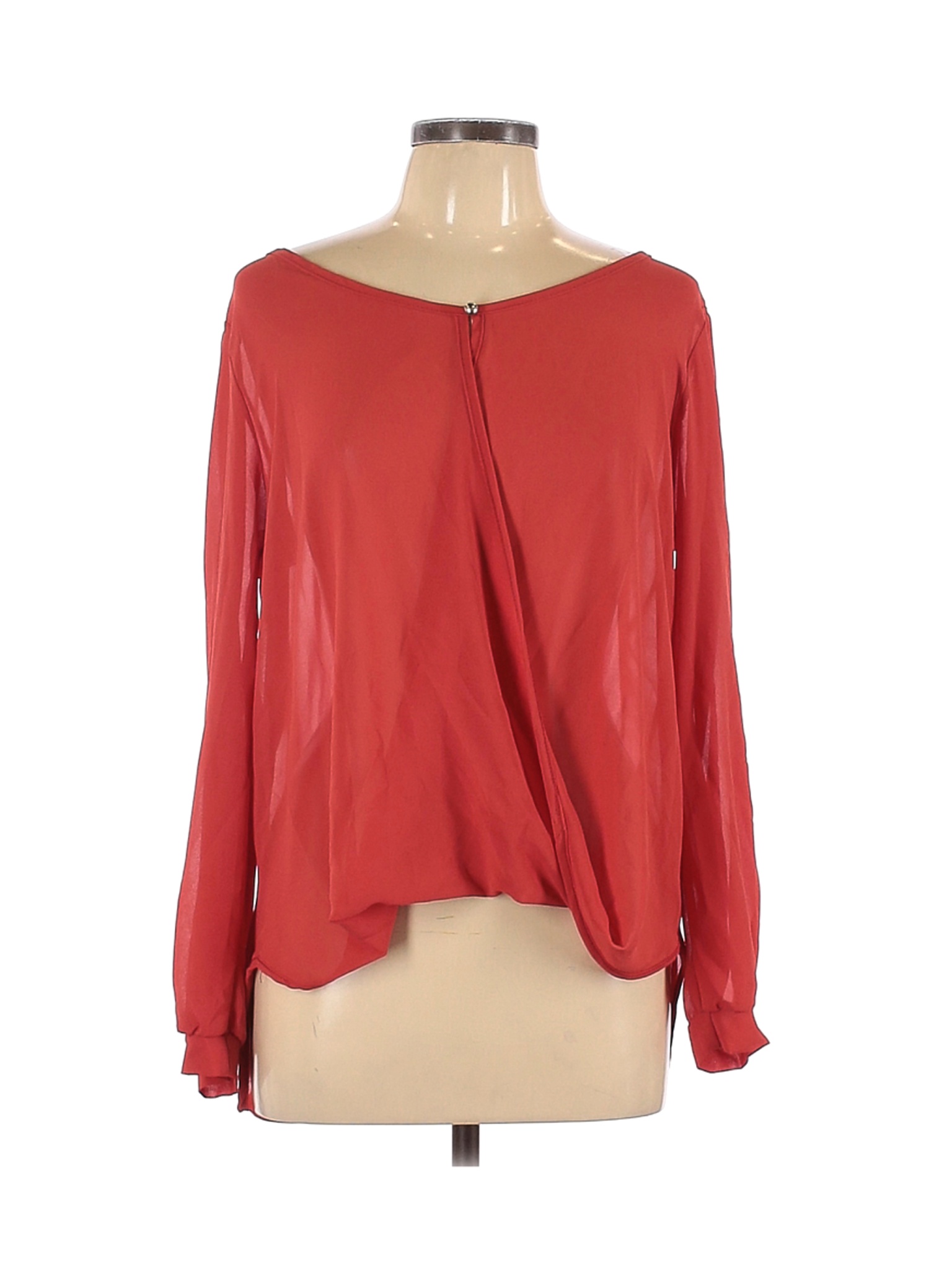 Valentine Women Red Long Sleeve Blouse L | eBay