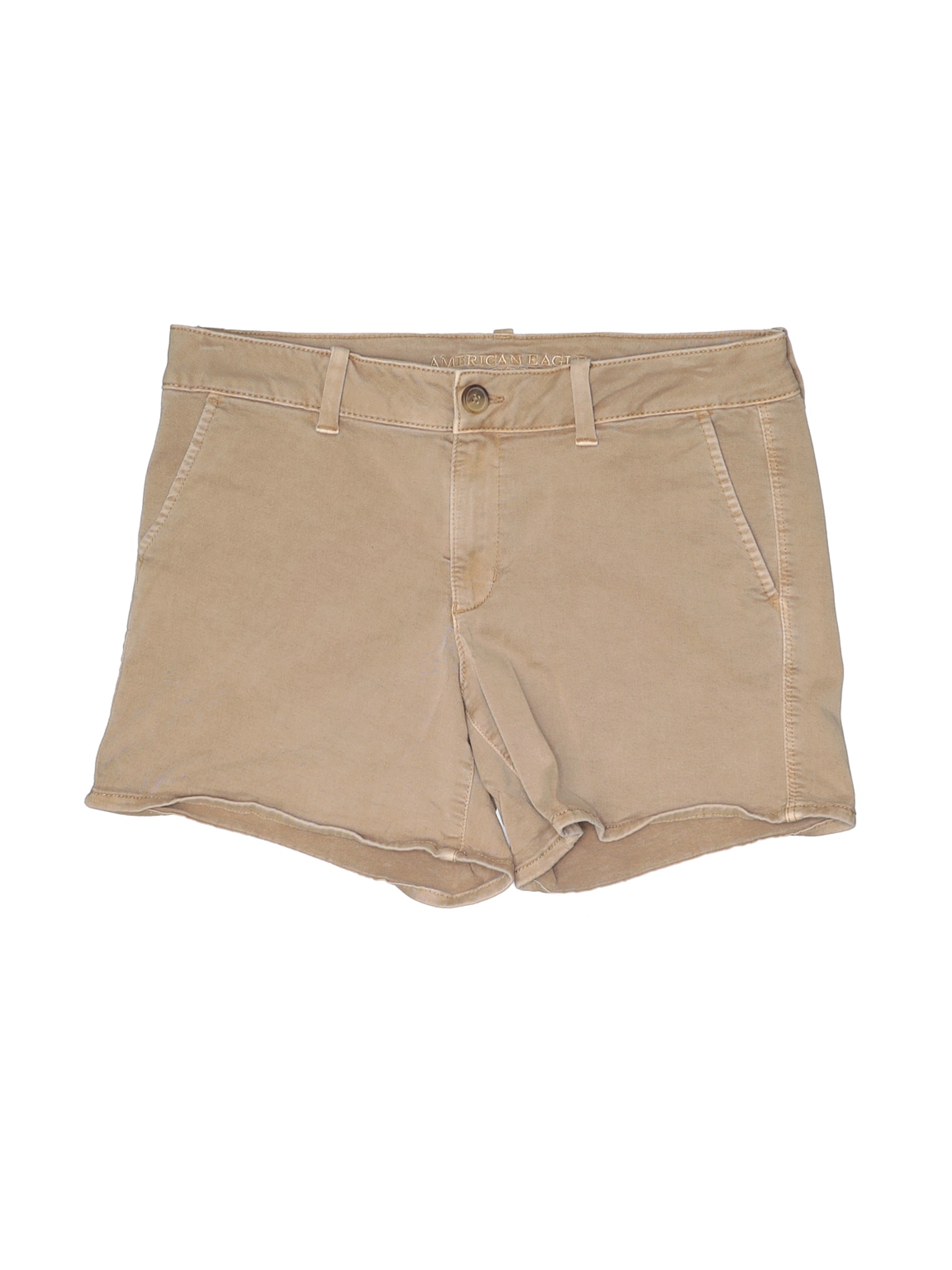 American Eagle Outfitters Women Brown Khaki Shorts 14 | eBay