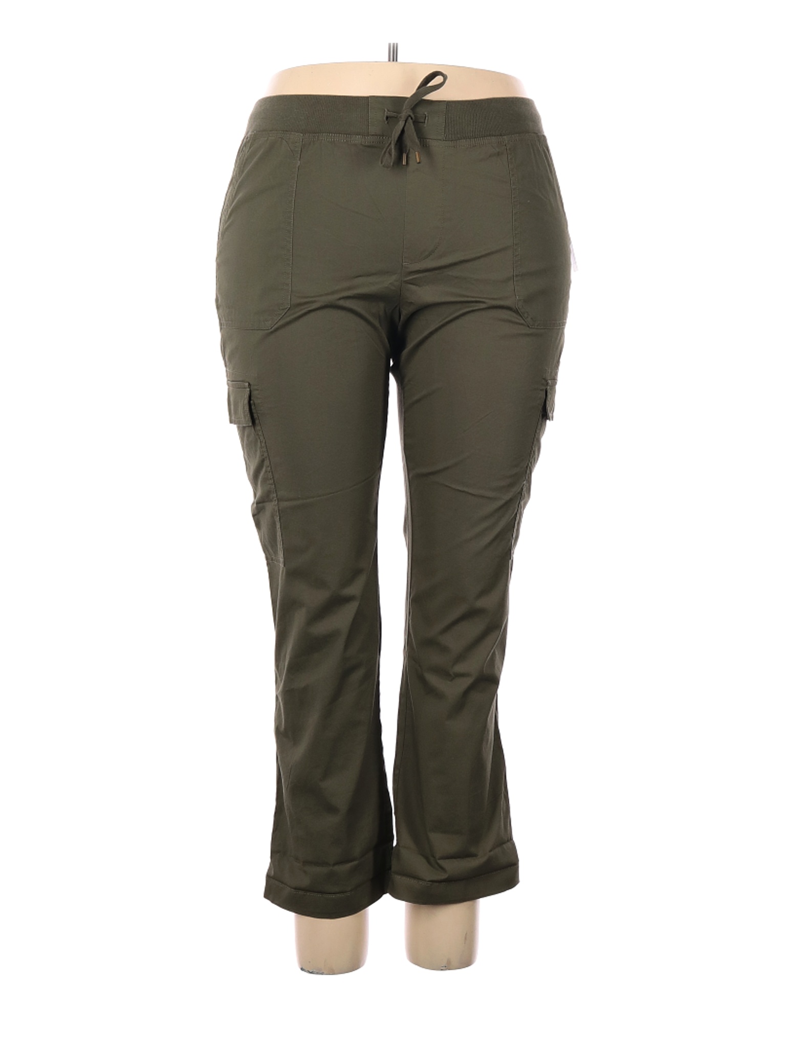 Chaps Solid Green Cargo Pants Size XL 58 off thredUP