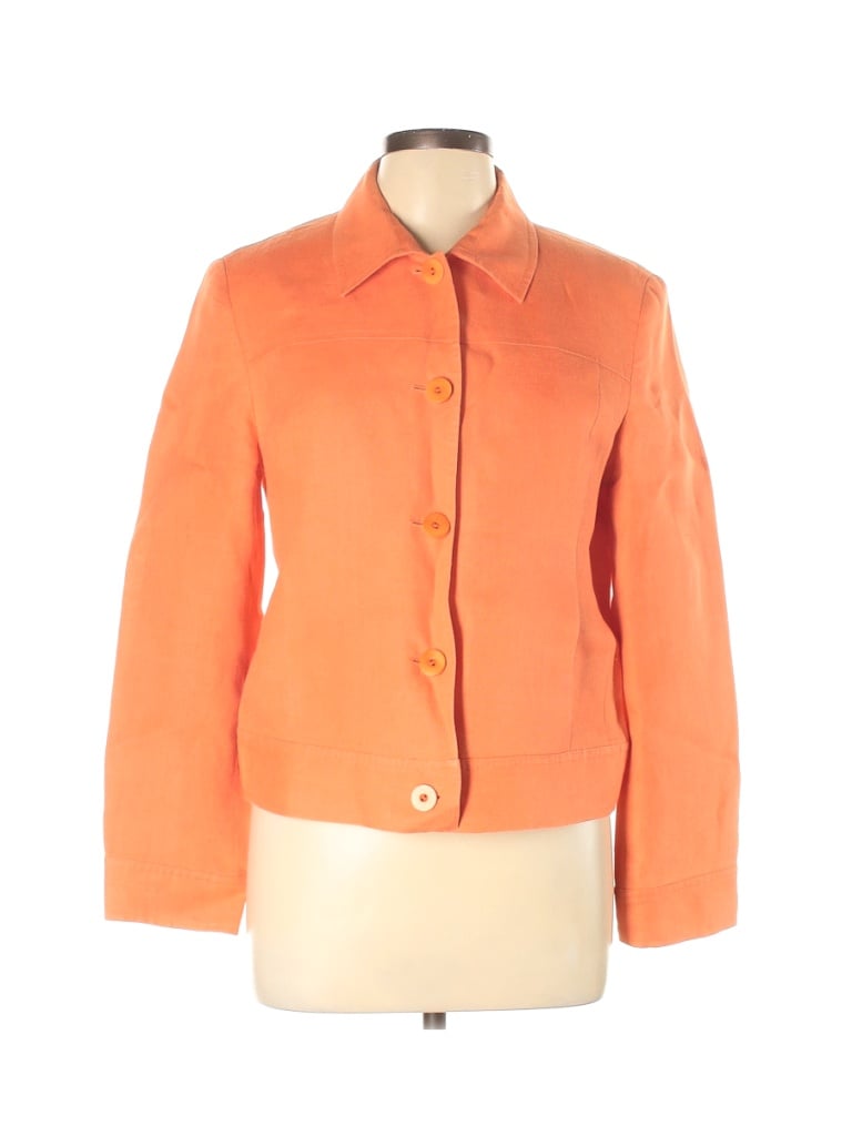 Talbots 100% Linen Orange Jacket Size 10 (Petite) - photo 1
