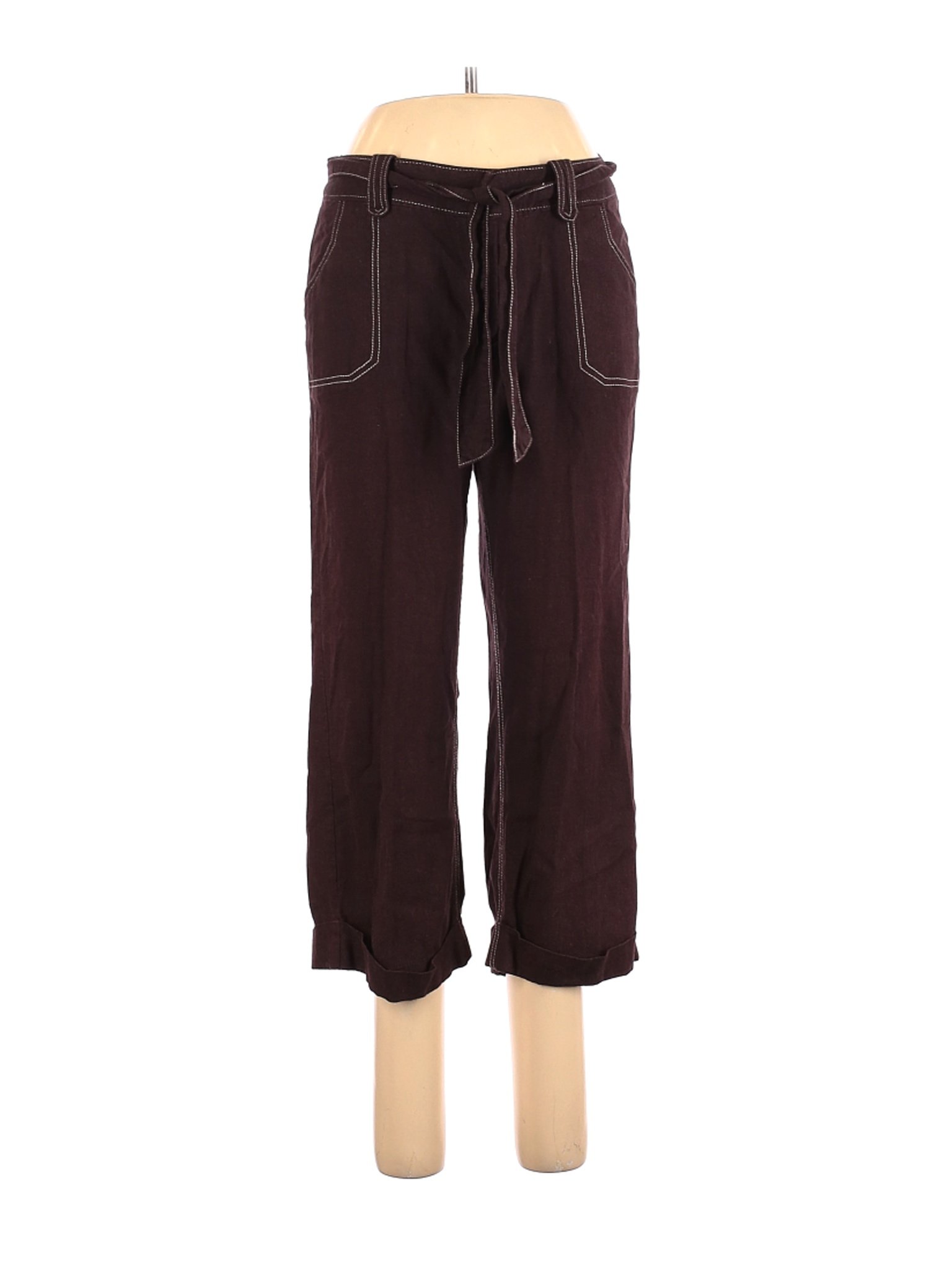 Assorted Brands Women Brown Linen Pants 8 | eBay