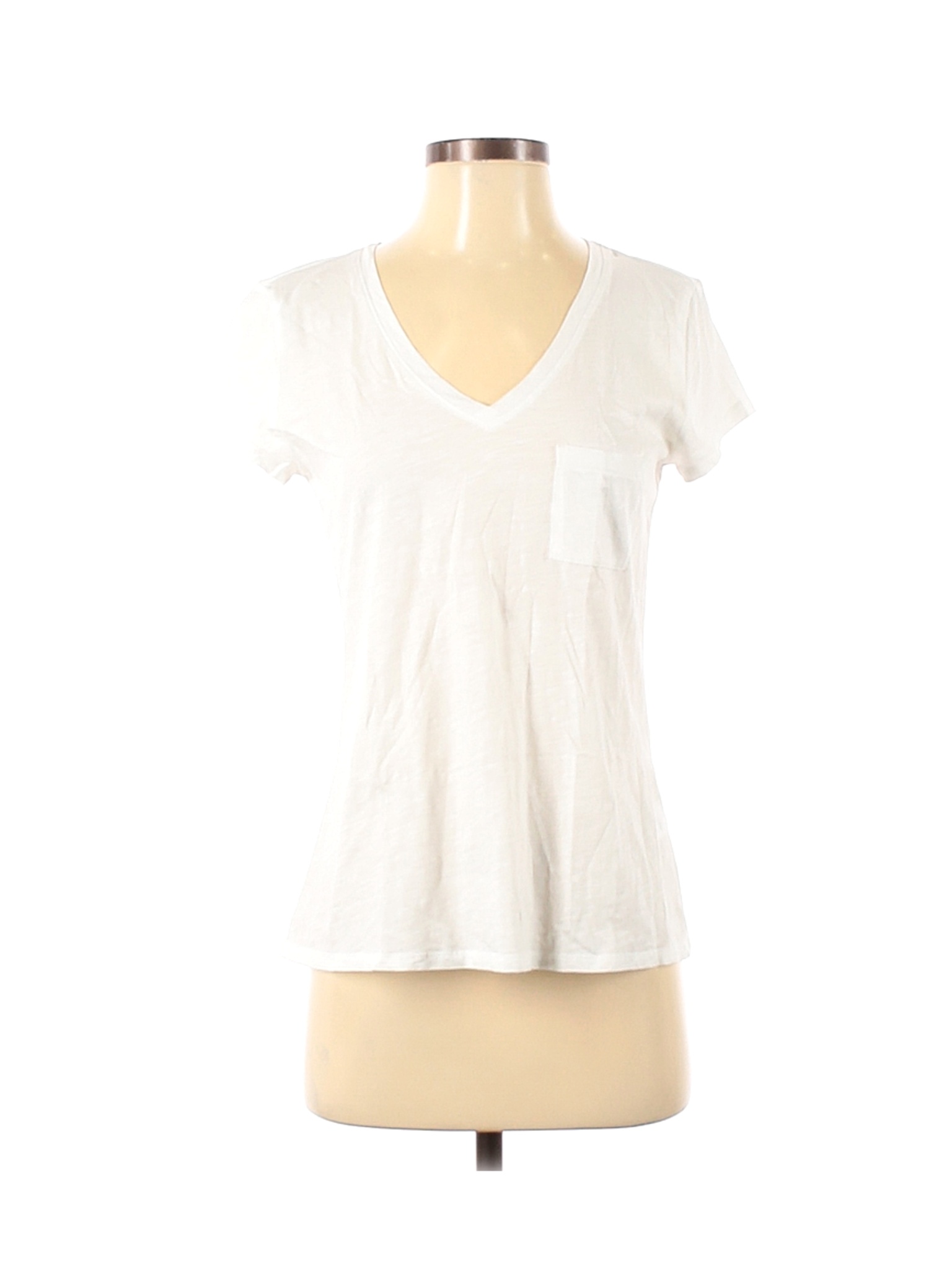 Garnet Hill Women White Short Sleeve T-Shirt XS | eBay