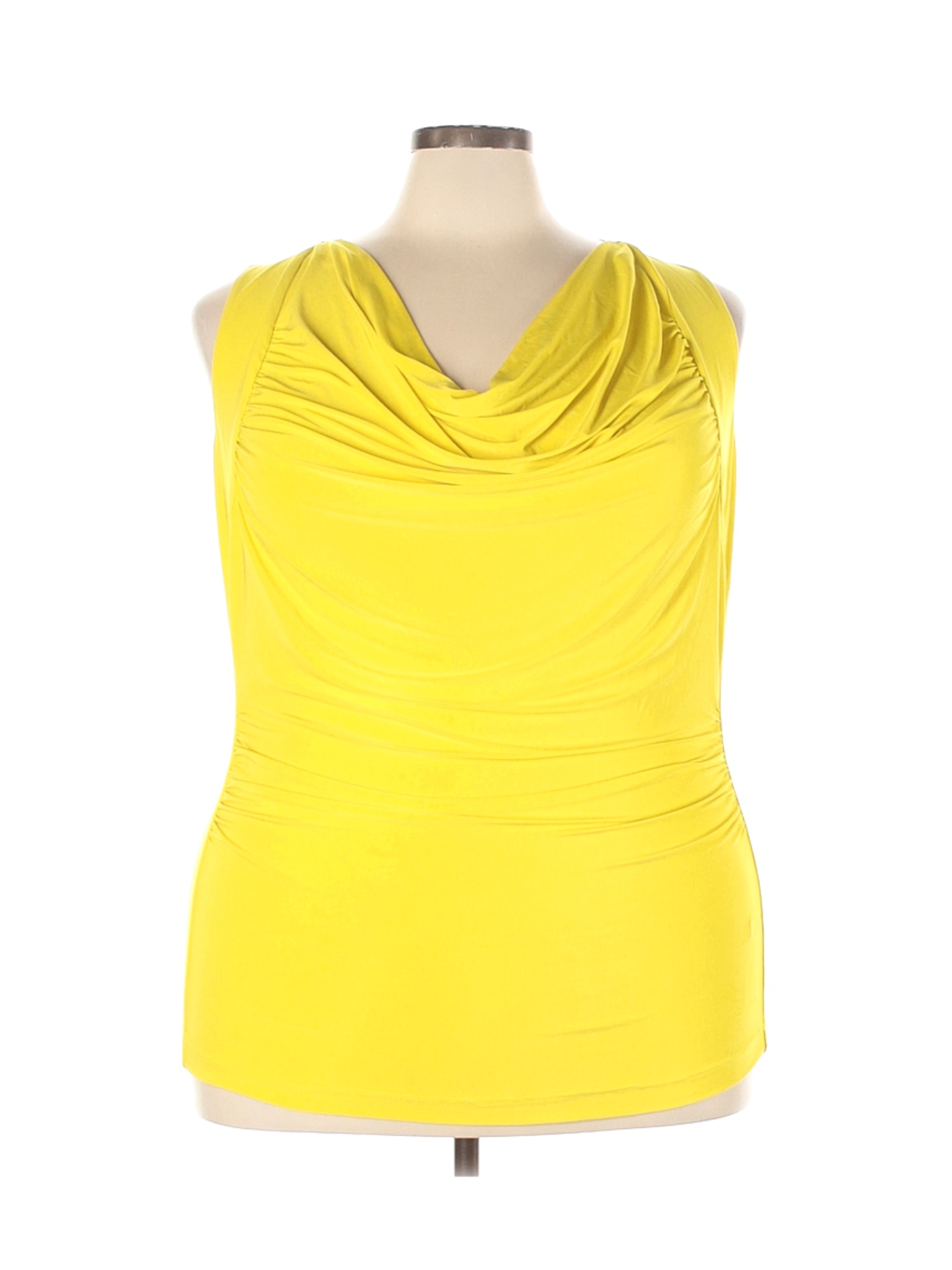 womens yellow sleeveless top