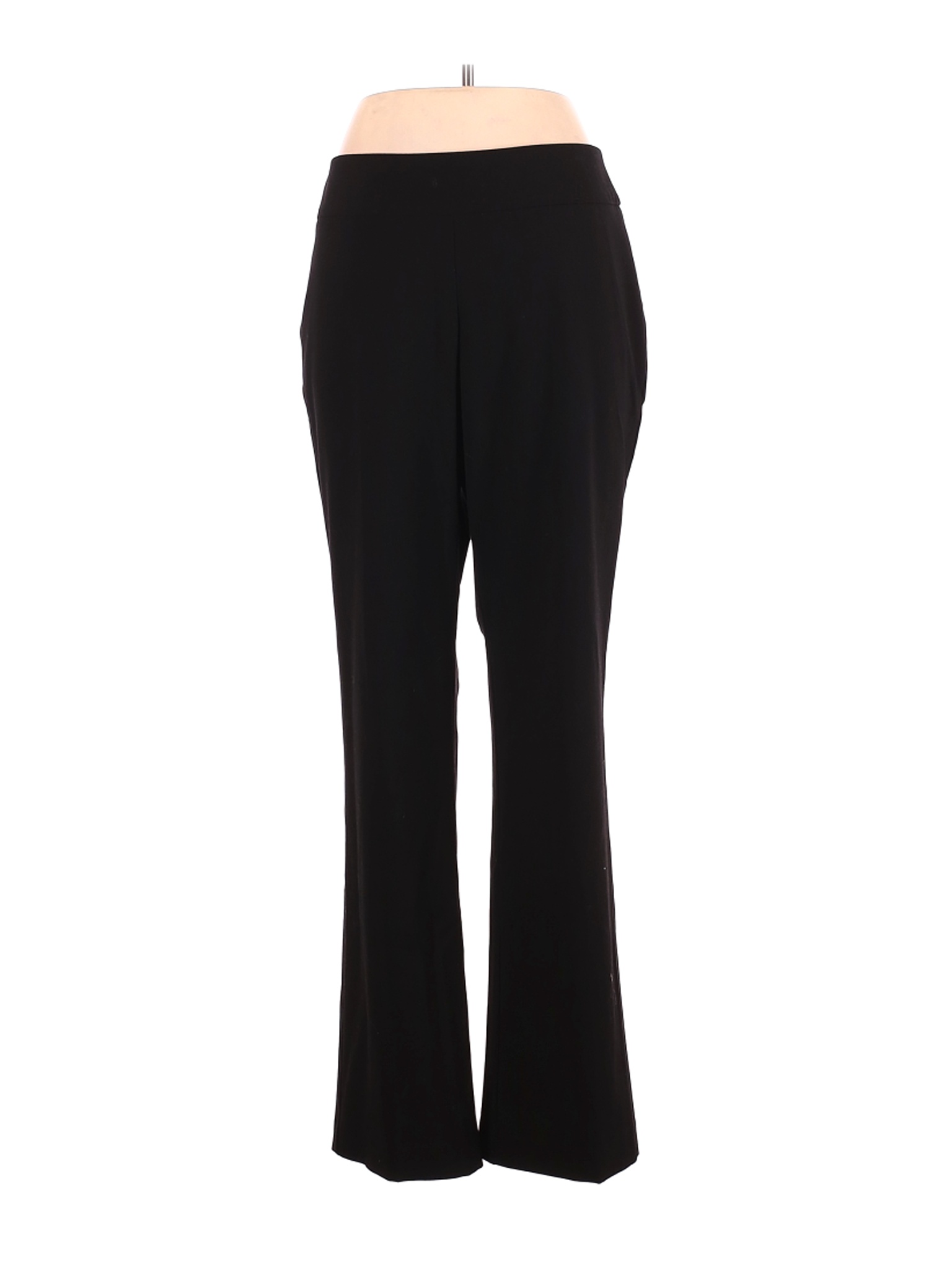 Roz & Ali Women Black Casual Pants 12 | eBay